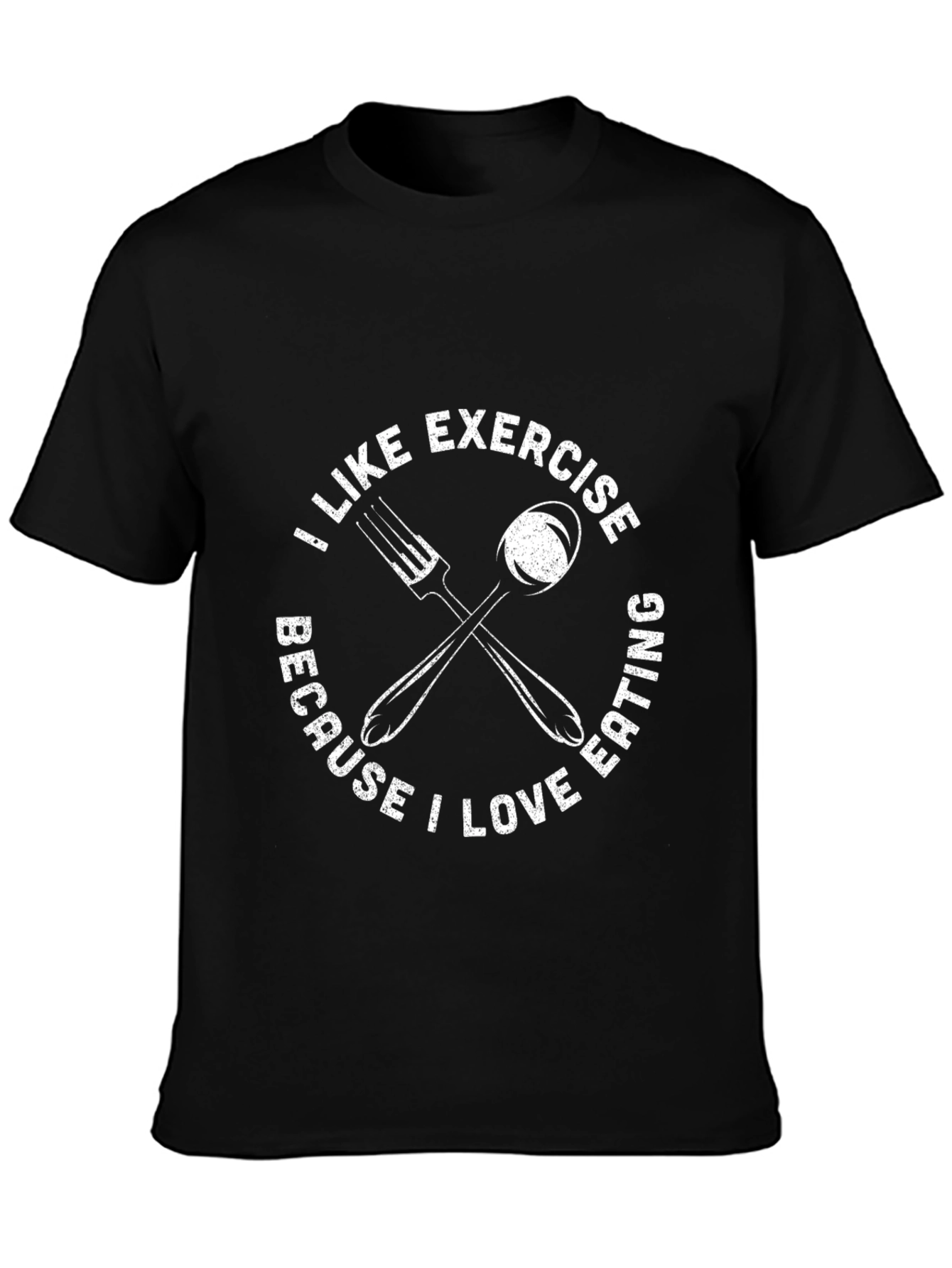 Exercise Eating T-Shirt - Funny Workout Tee