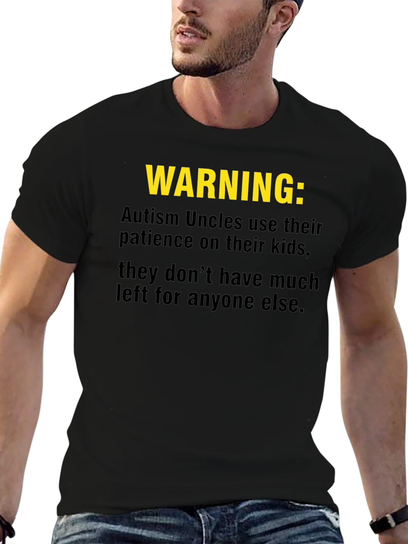 Warning: Autism Uncles Graphic T-Shirt