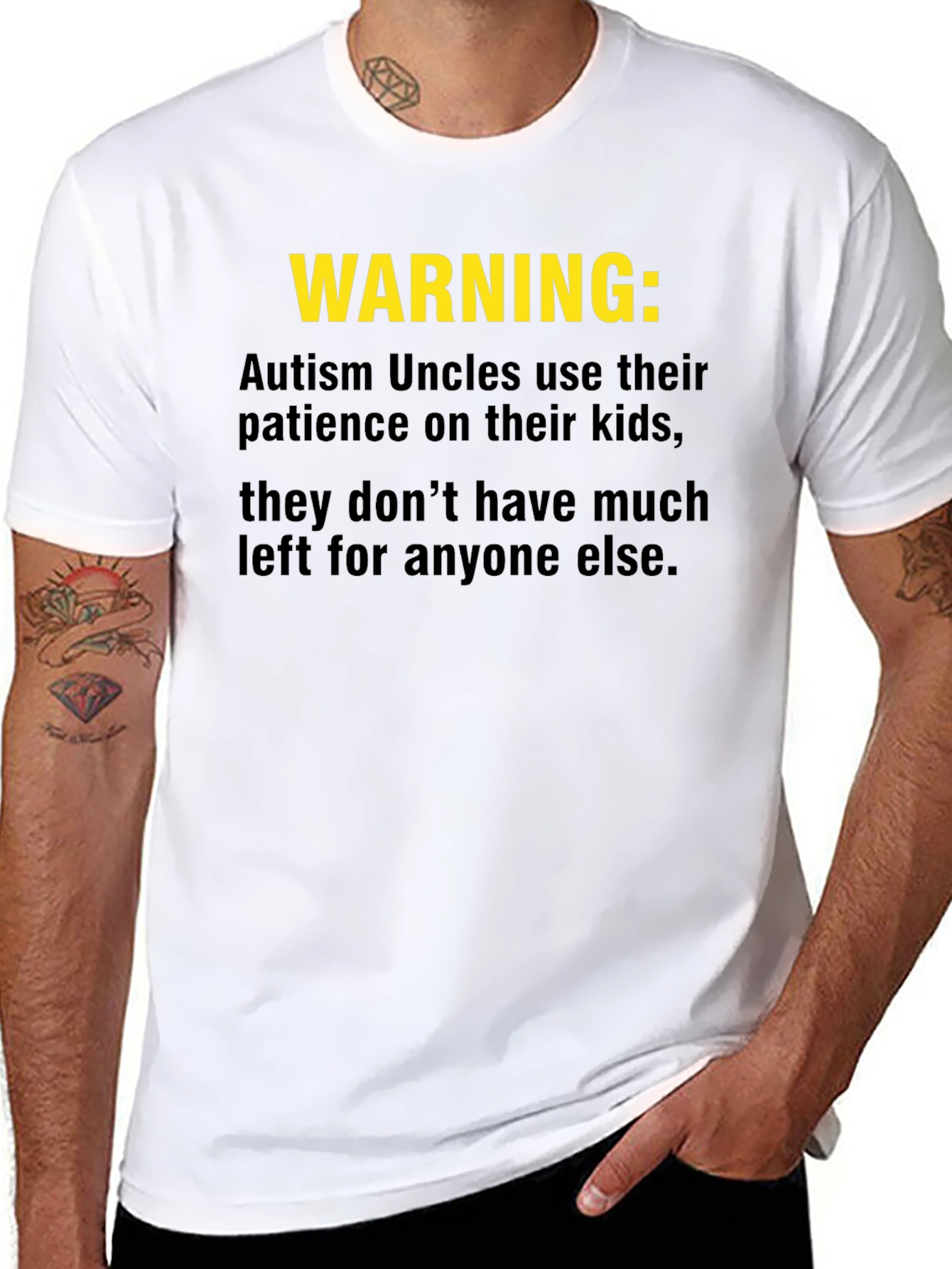Warning: Autism Uncles Graphic T-Shirt