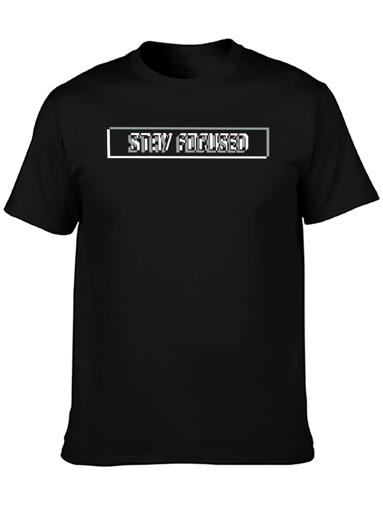 Stay Focused T-Shirt - Pixel Style Motivation