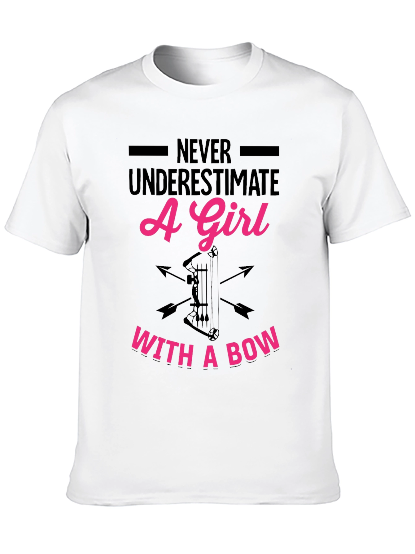 Never Underestimate A Girl With A Bow T-Shirt