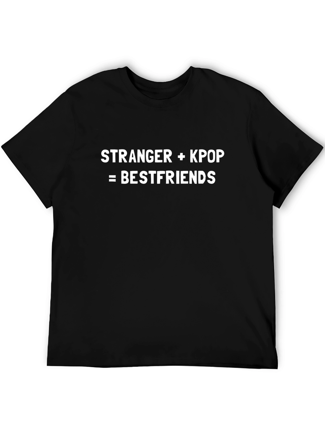Stranger + KPOP = Bestfriends Black Graphic Tee