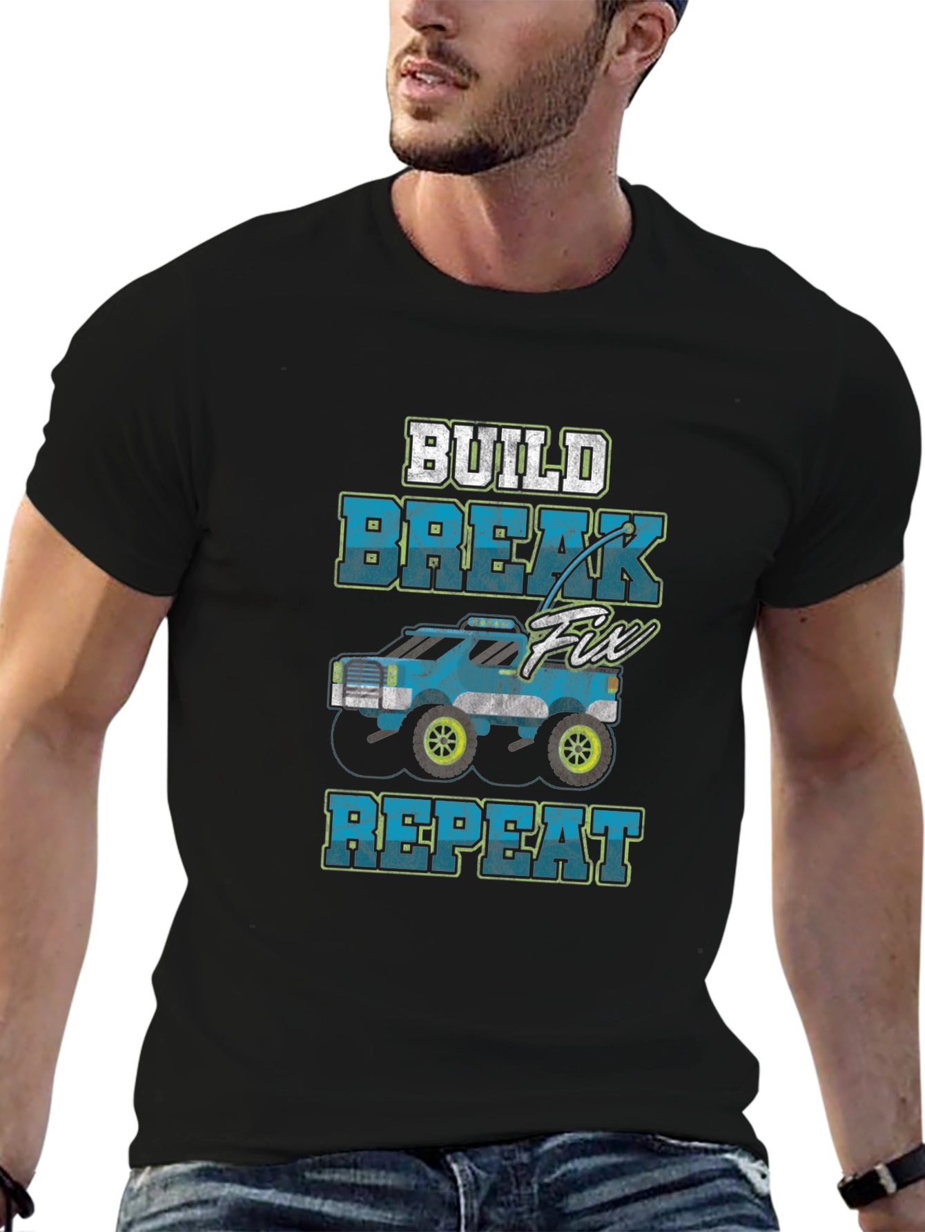 Build Break Fix Repeat RC Car T-Shirt