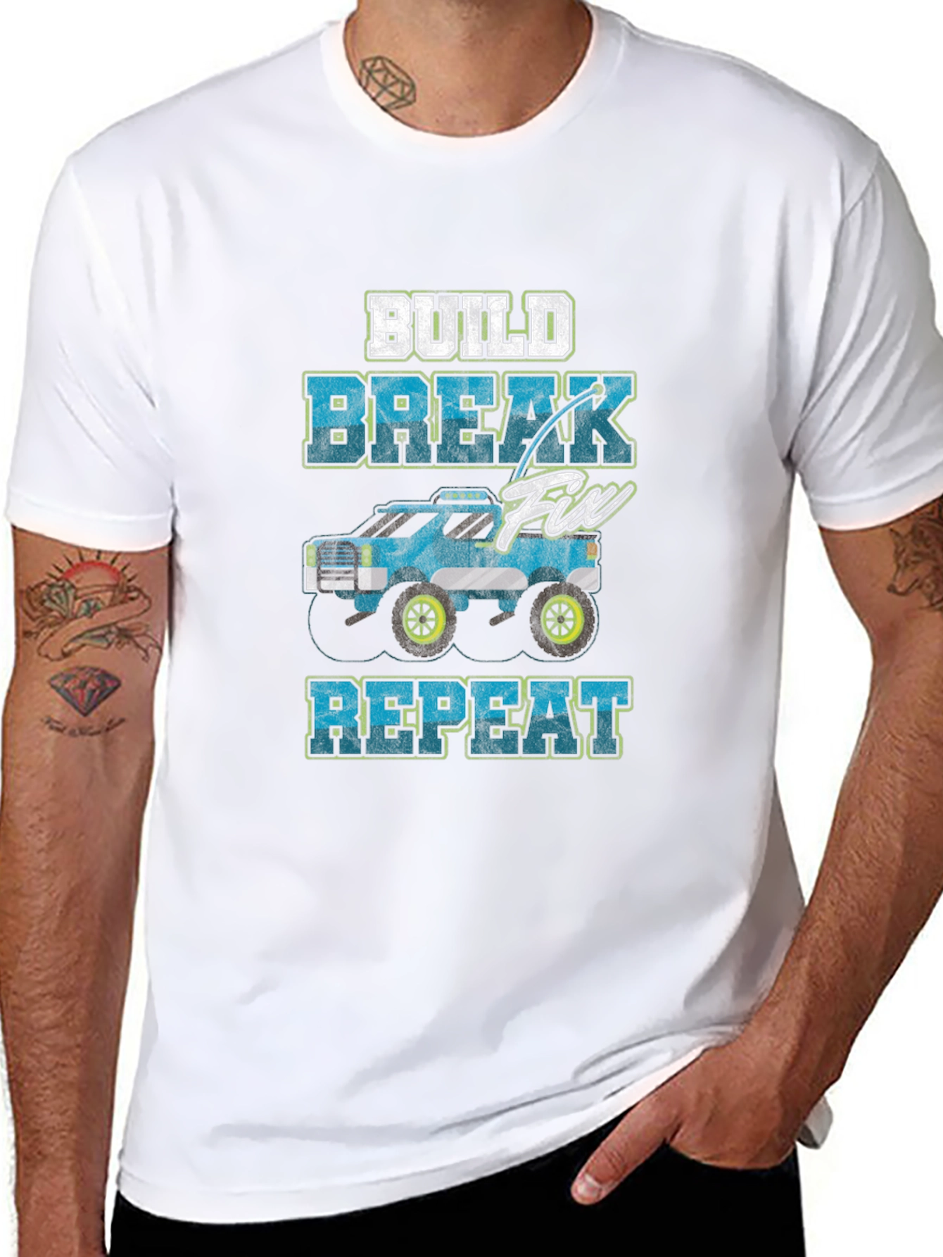 Build Break Fix Repeat RC Car T-Shirt