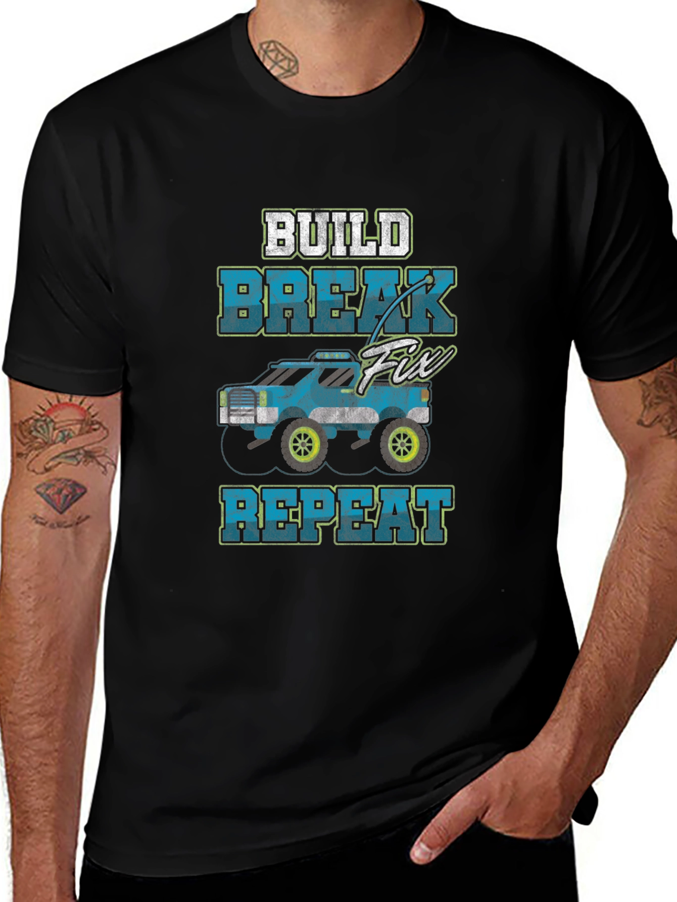 Build Break Fix Repeat RC Car T-Shirt