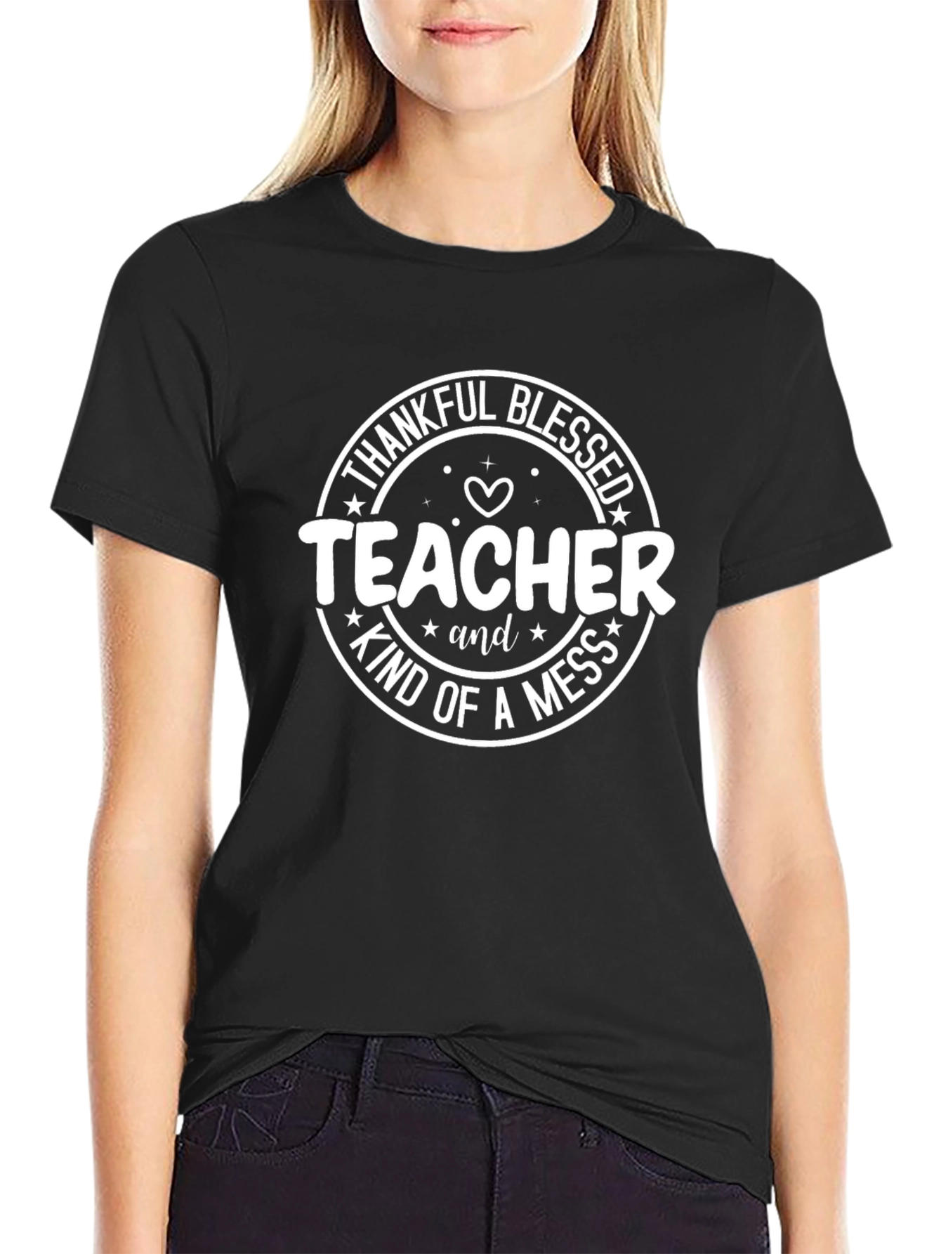 Teacher Thankful Blessed Tee