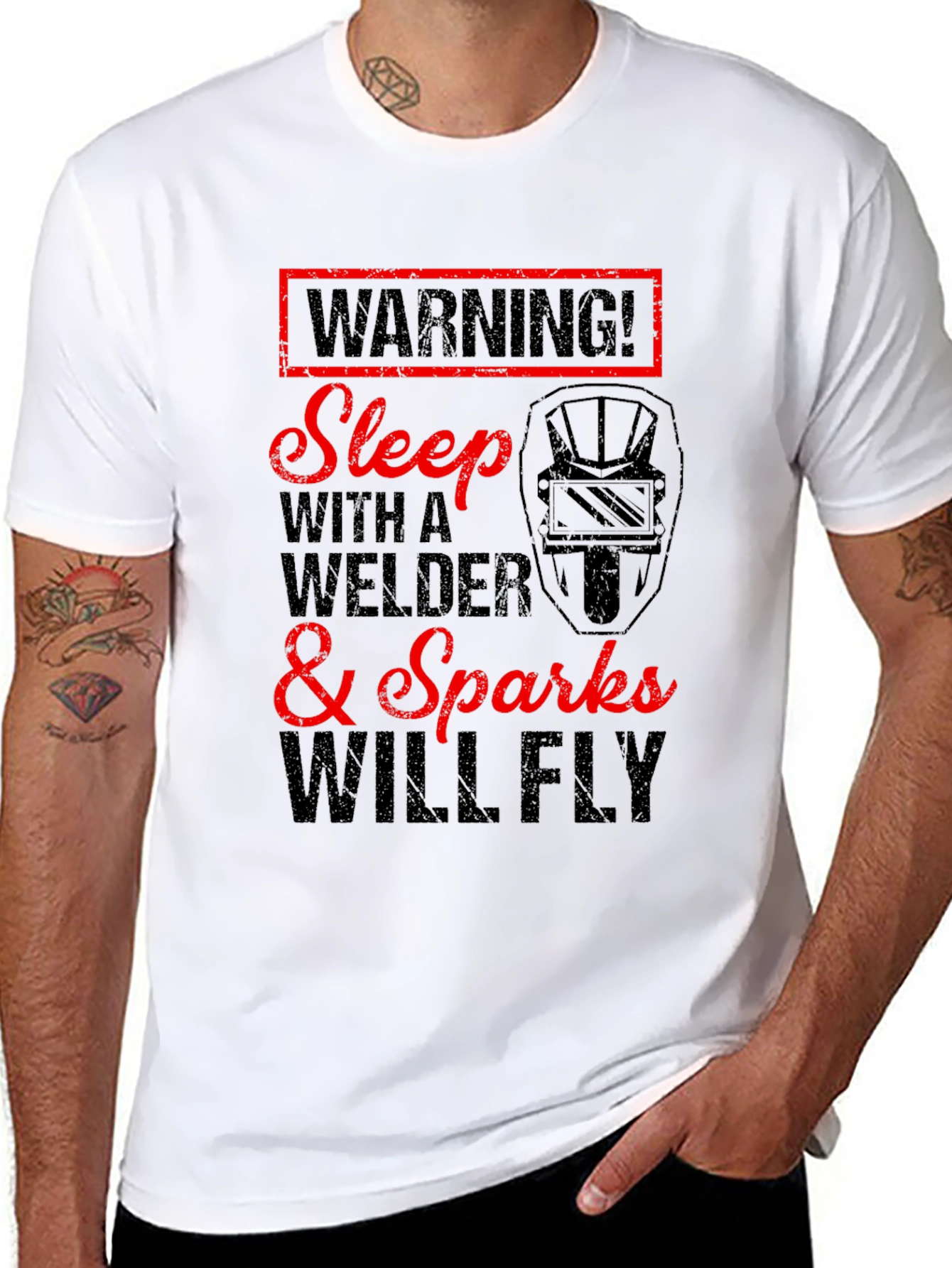 Warning Sleep With A Welder T-Shirt