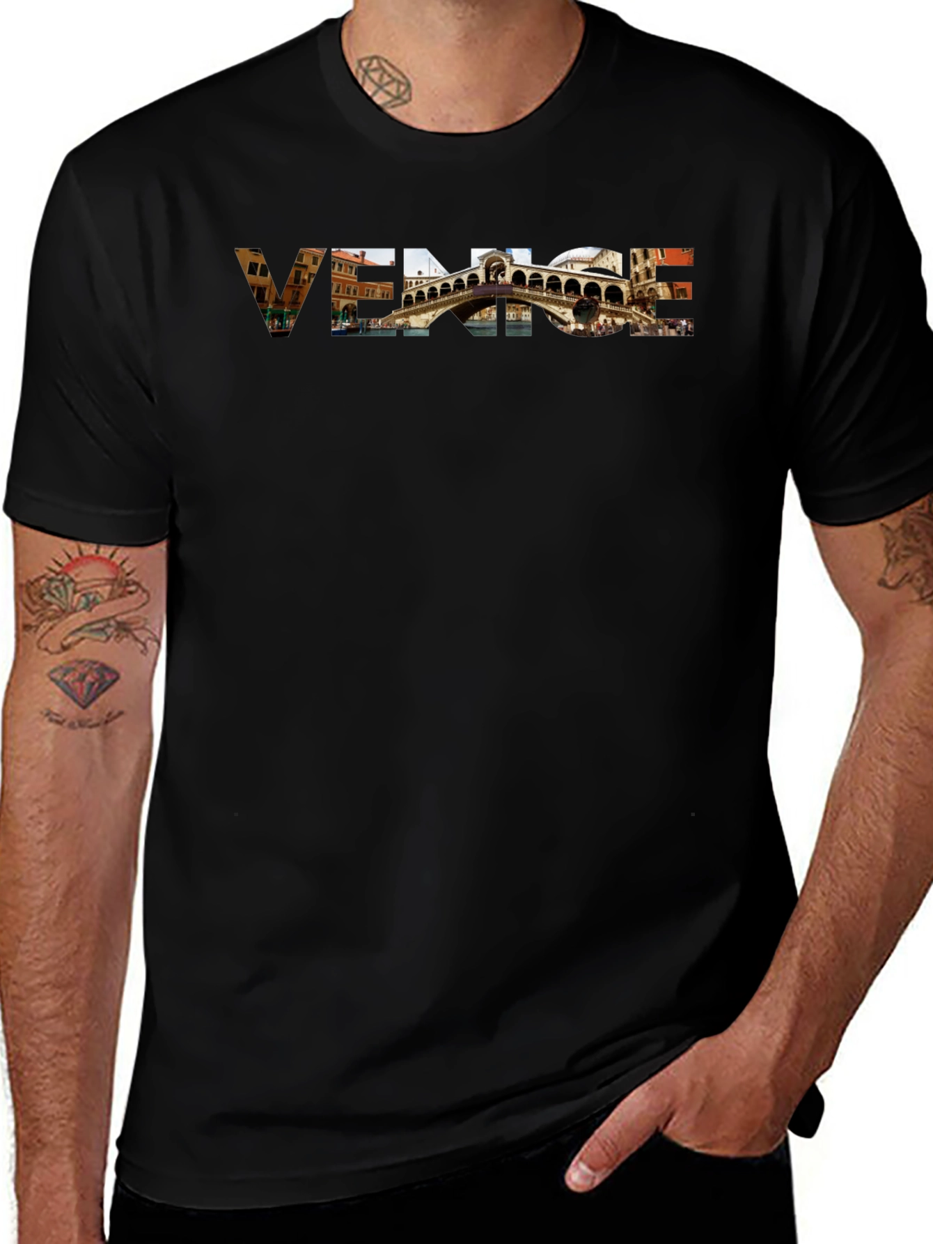 Venice Graphic Tee - Rialto Bridge T-Shirt