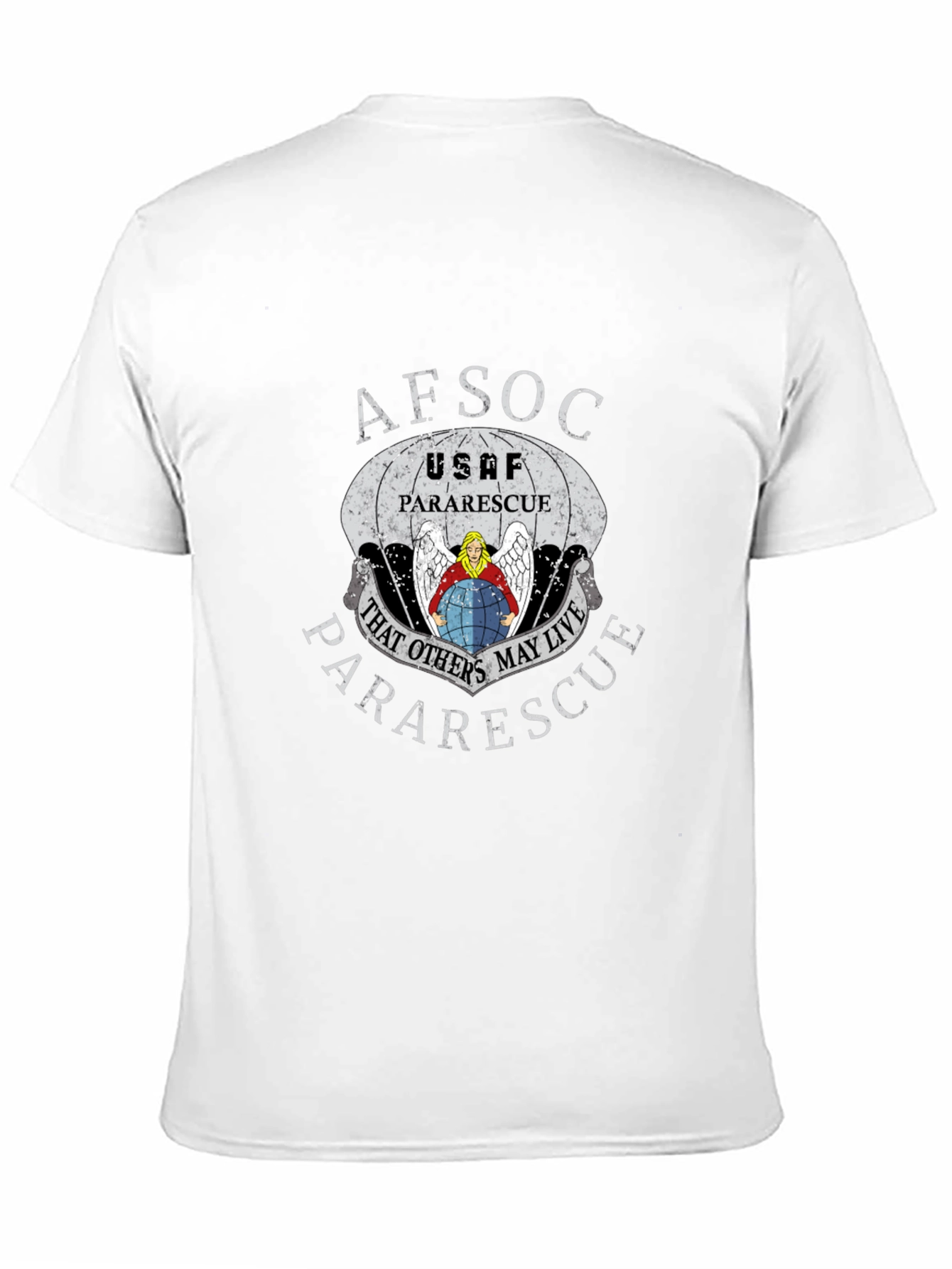 AFSOC USAF Pararescue Black Graphic T-Shirt