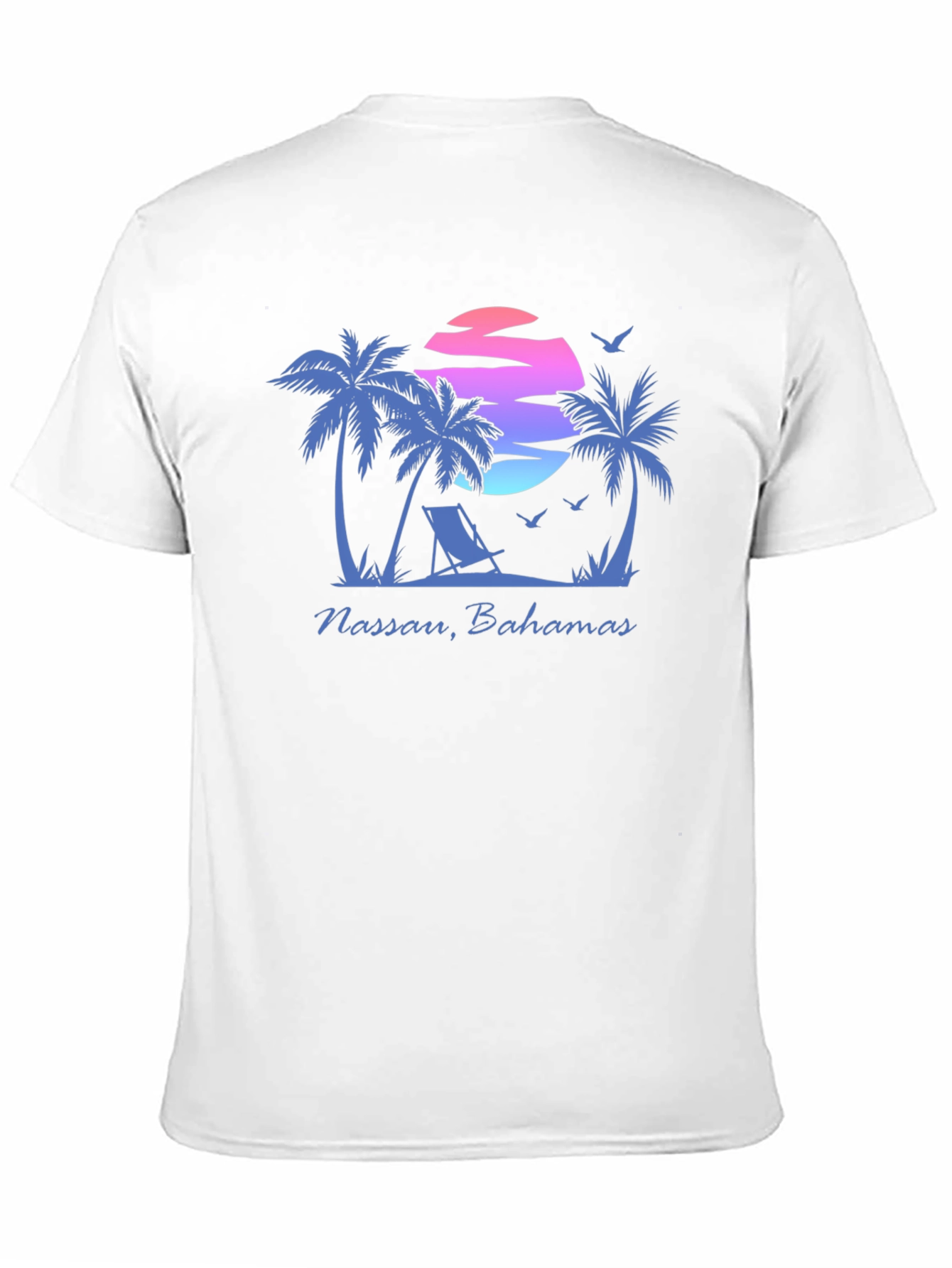 Nassau Bahamas T-Shirt - Palm Tree Sunset Graphic Tee