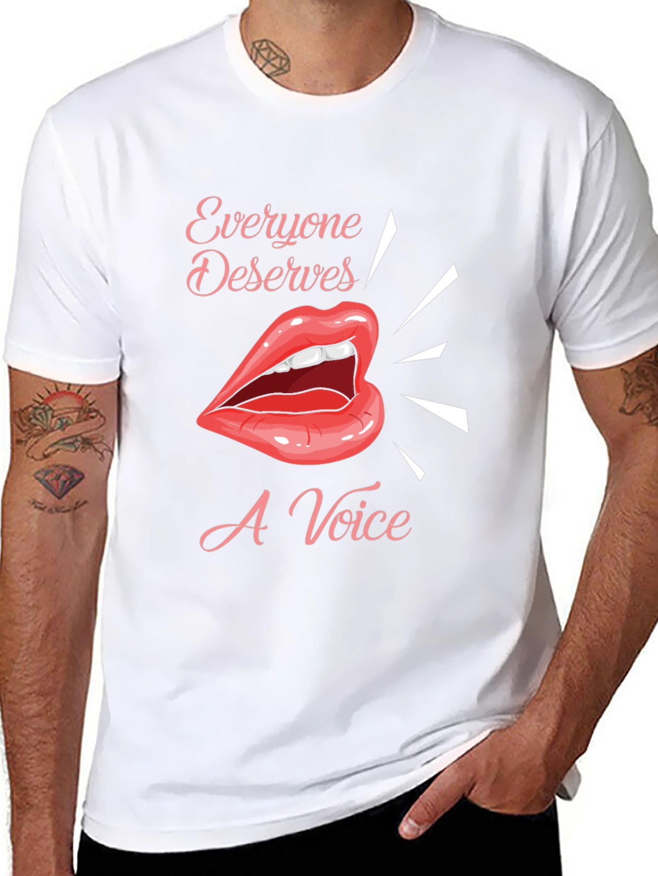 Everyone Deserves a Voice Graphic Tee - Black