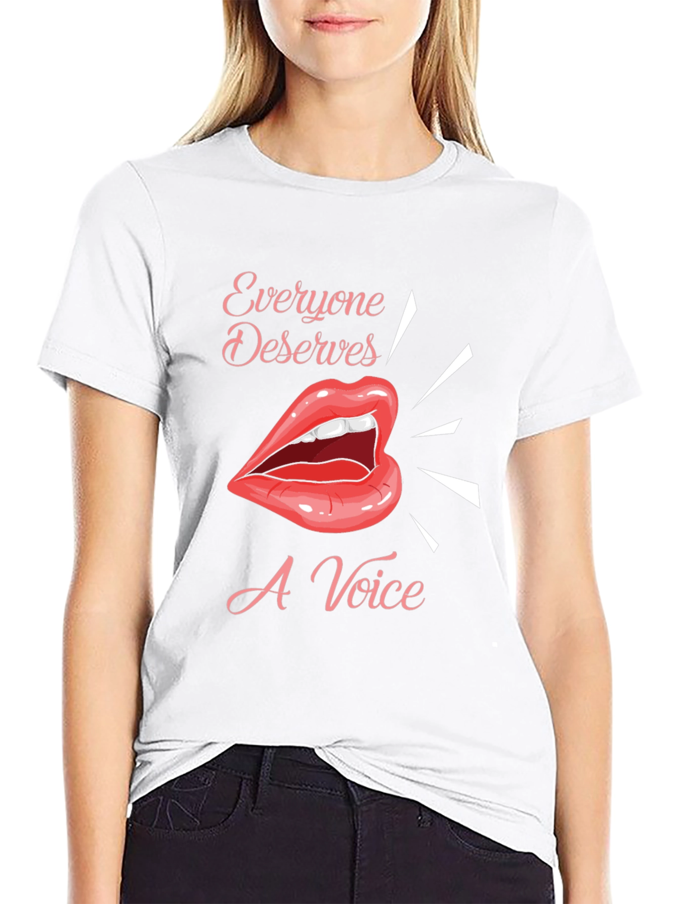 Everyone Deserves a Voice Graphic Tee - Black