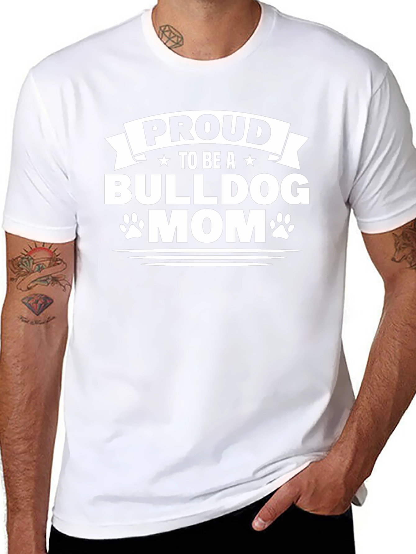 Proud Bulldog Mom T-Shirt - Black