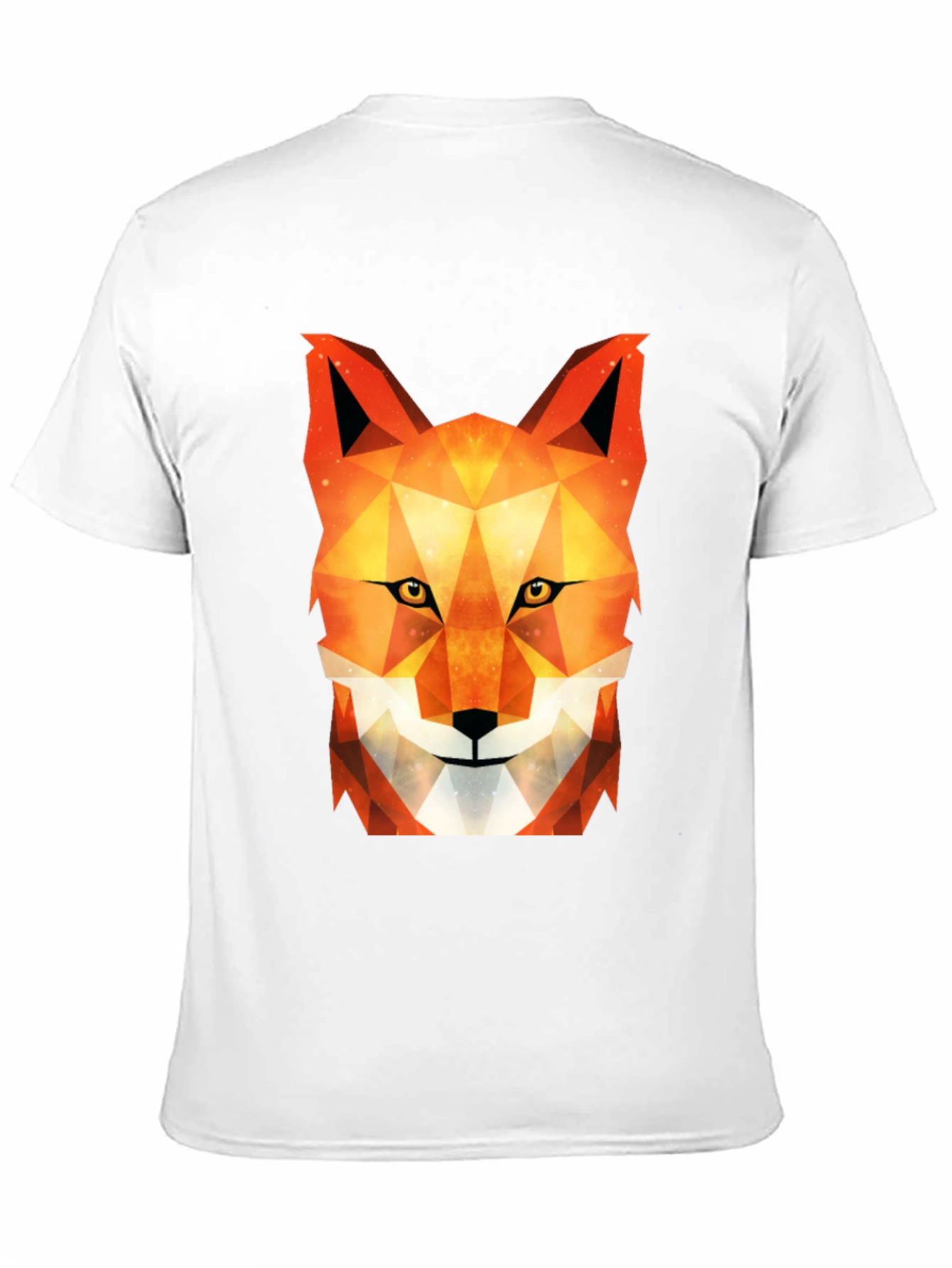 Geometric Fox Graphic Tee - Stylish Black T-Shirt