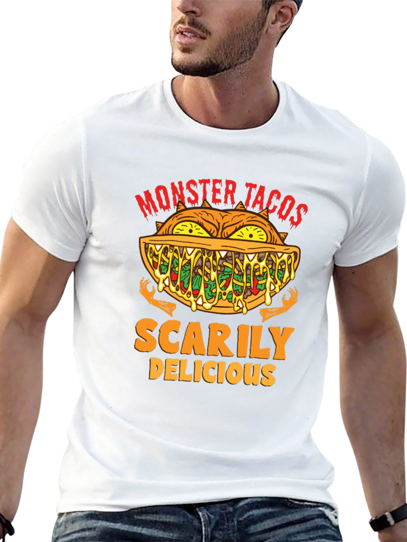 Monster Tacos Scary Delicious Graphic Tee