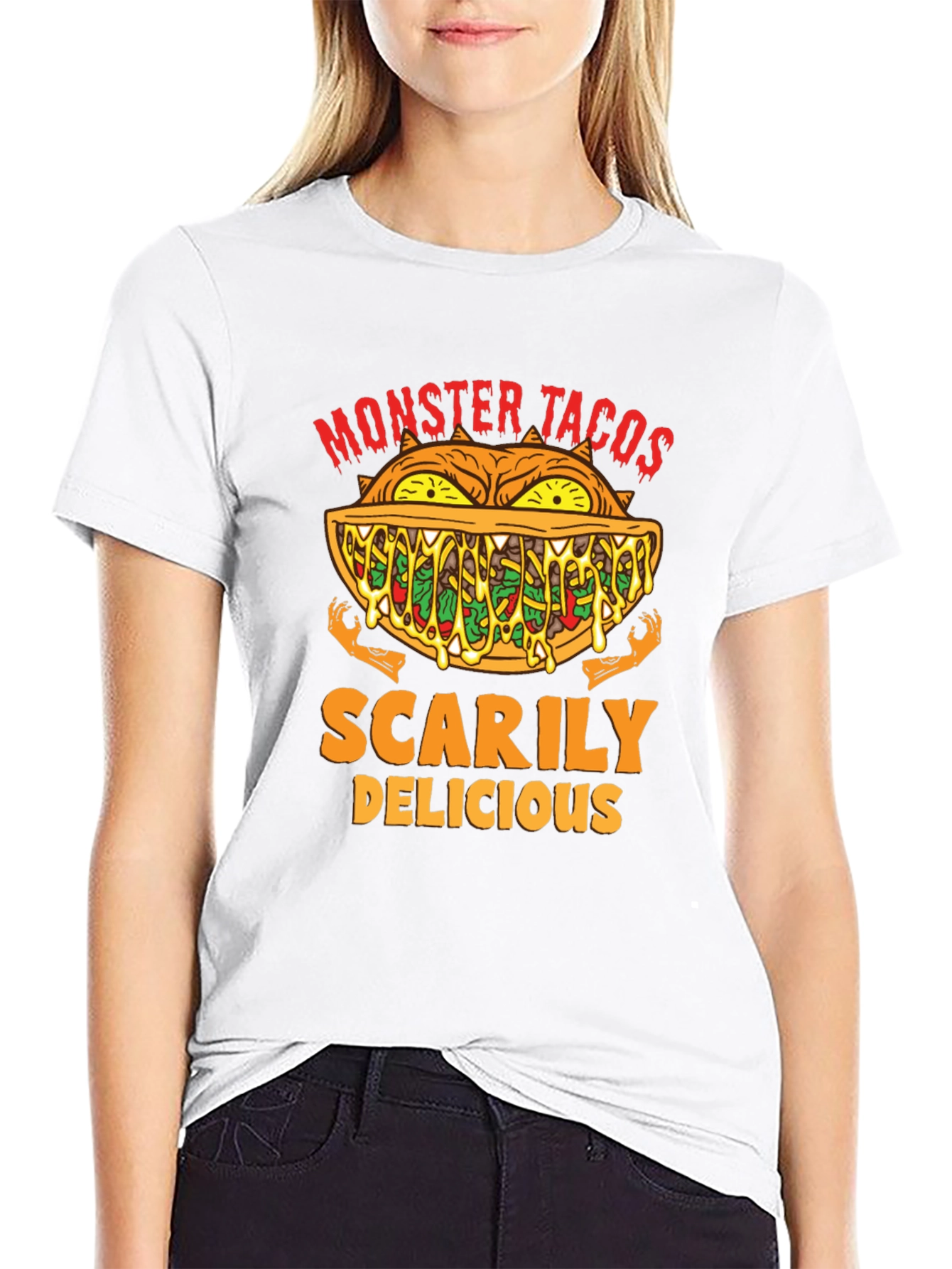 Monster Tacos Scary Delicious Graphic Tee