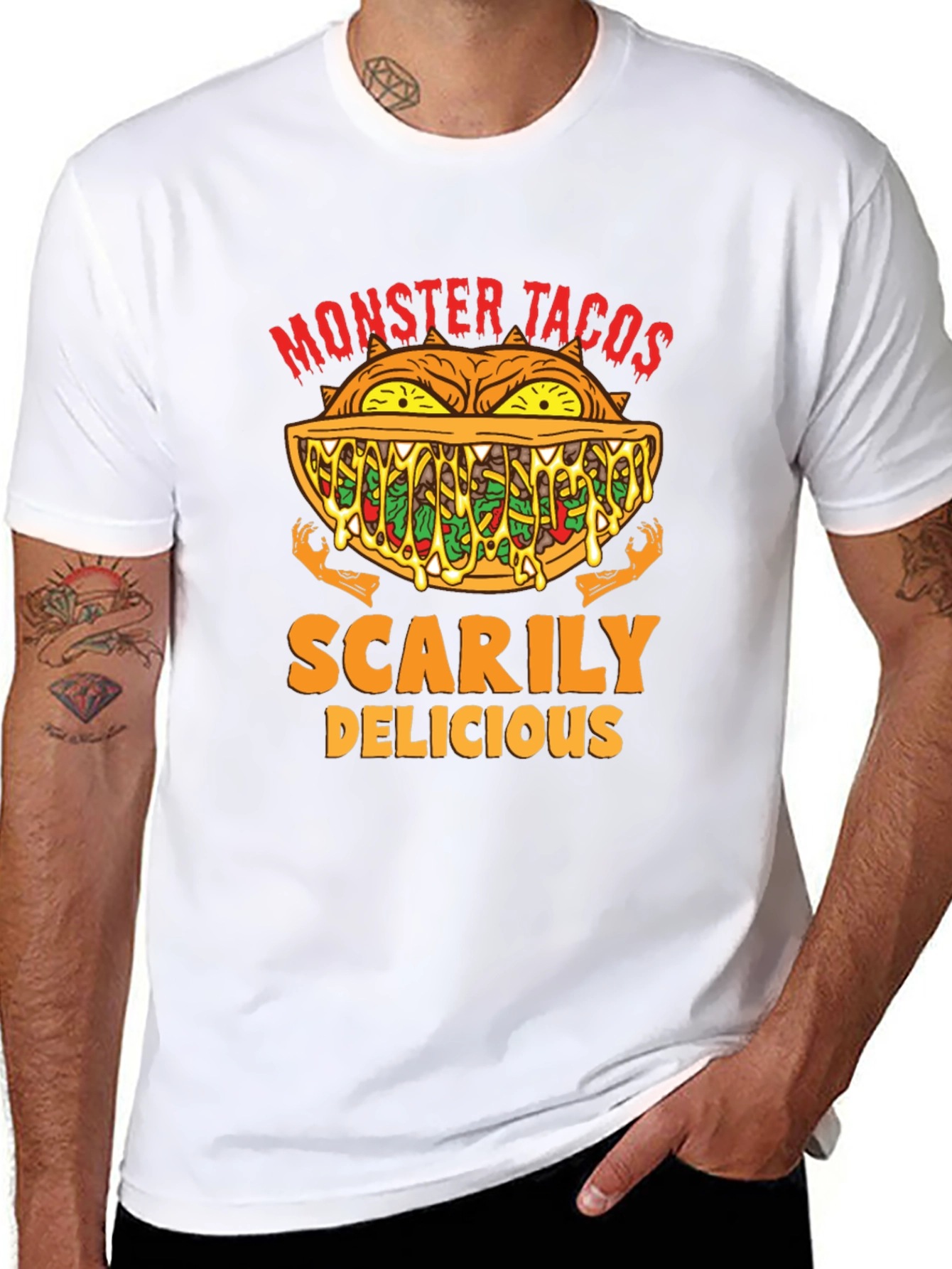 Monster Tacos Scary Delicious Graphic Tee