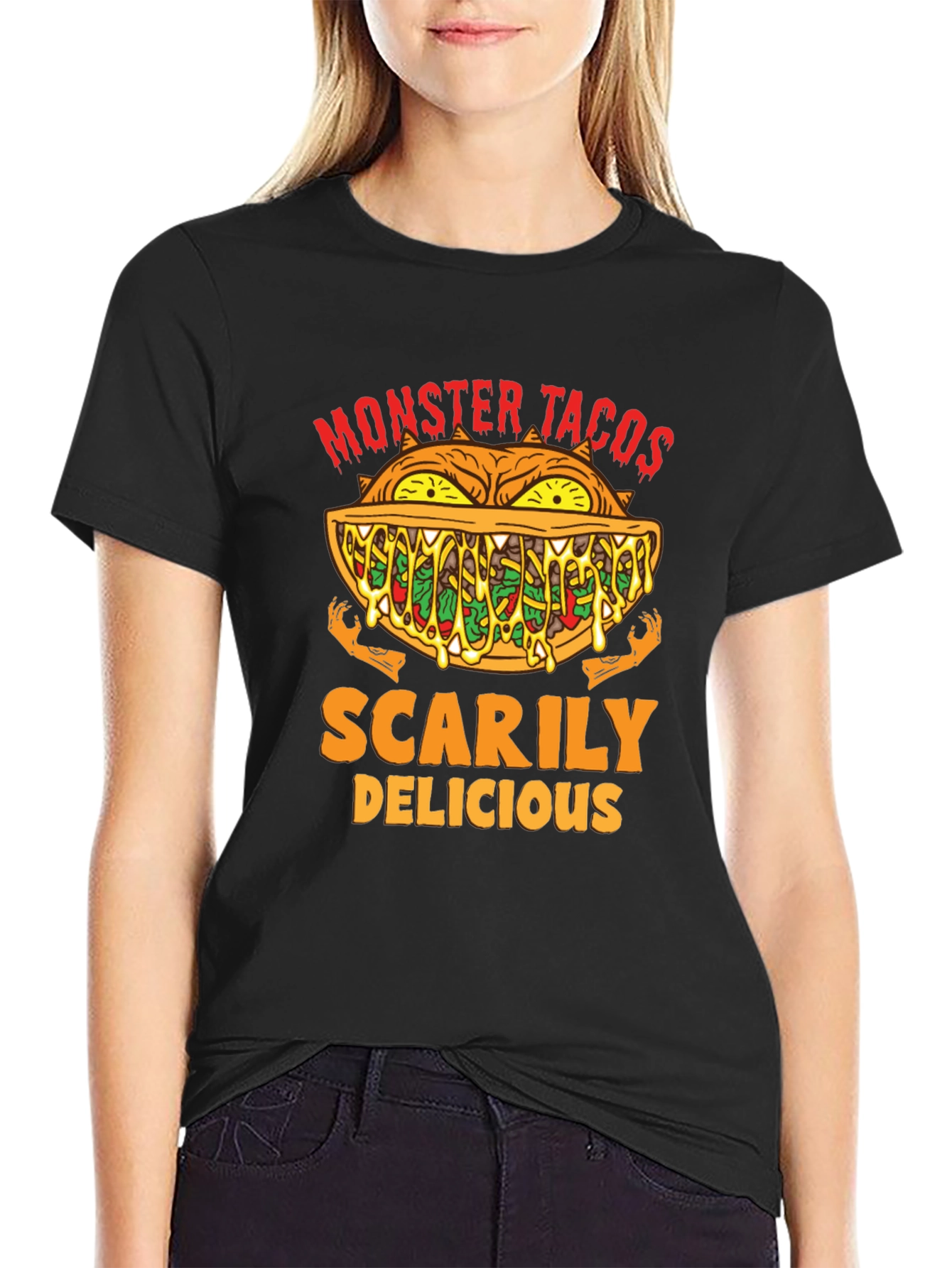 Monster Tacos Scary Delicious Graphic Tee