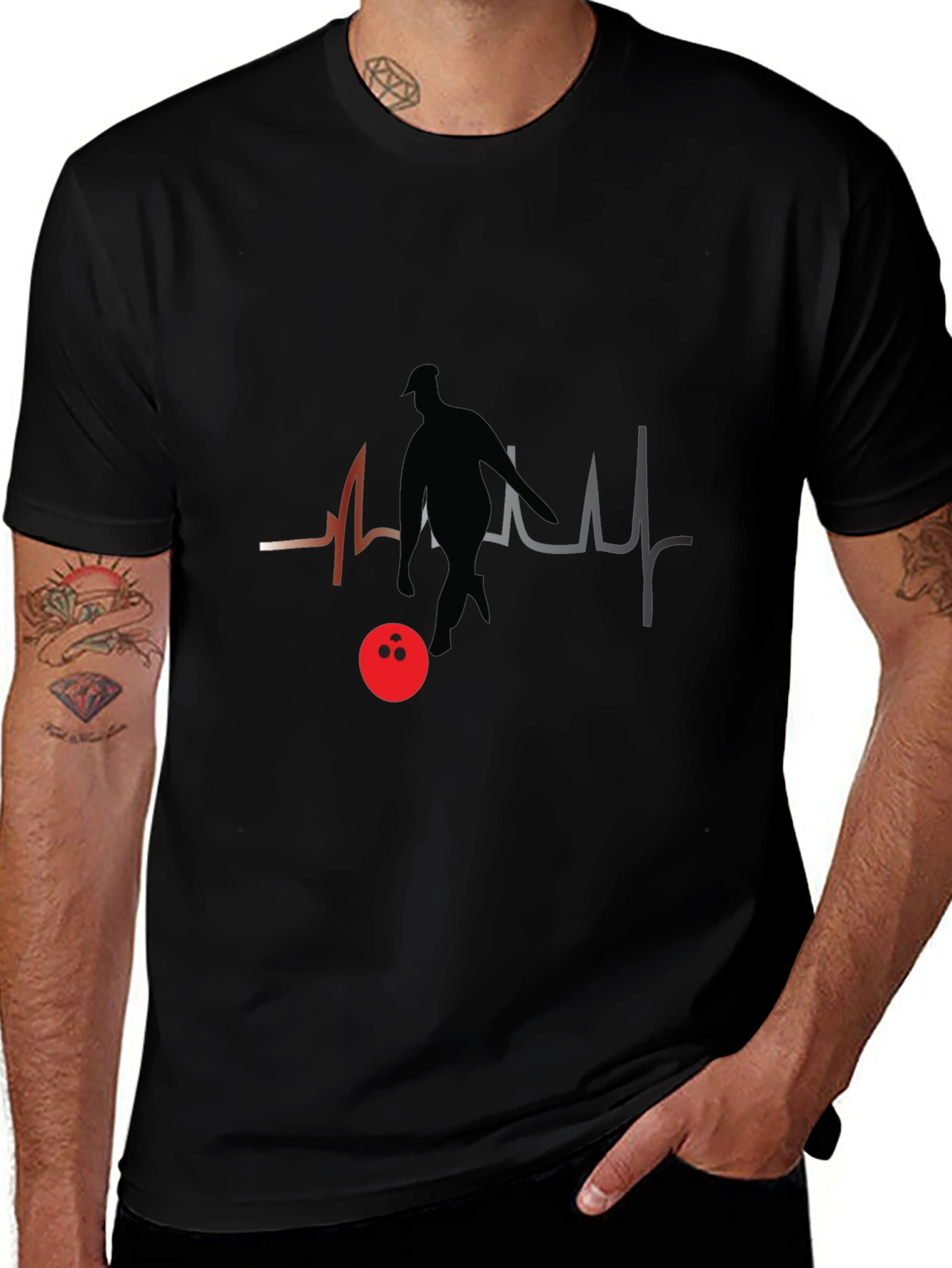 Bowling Heartbeat T-Shirt - Strike Life!