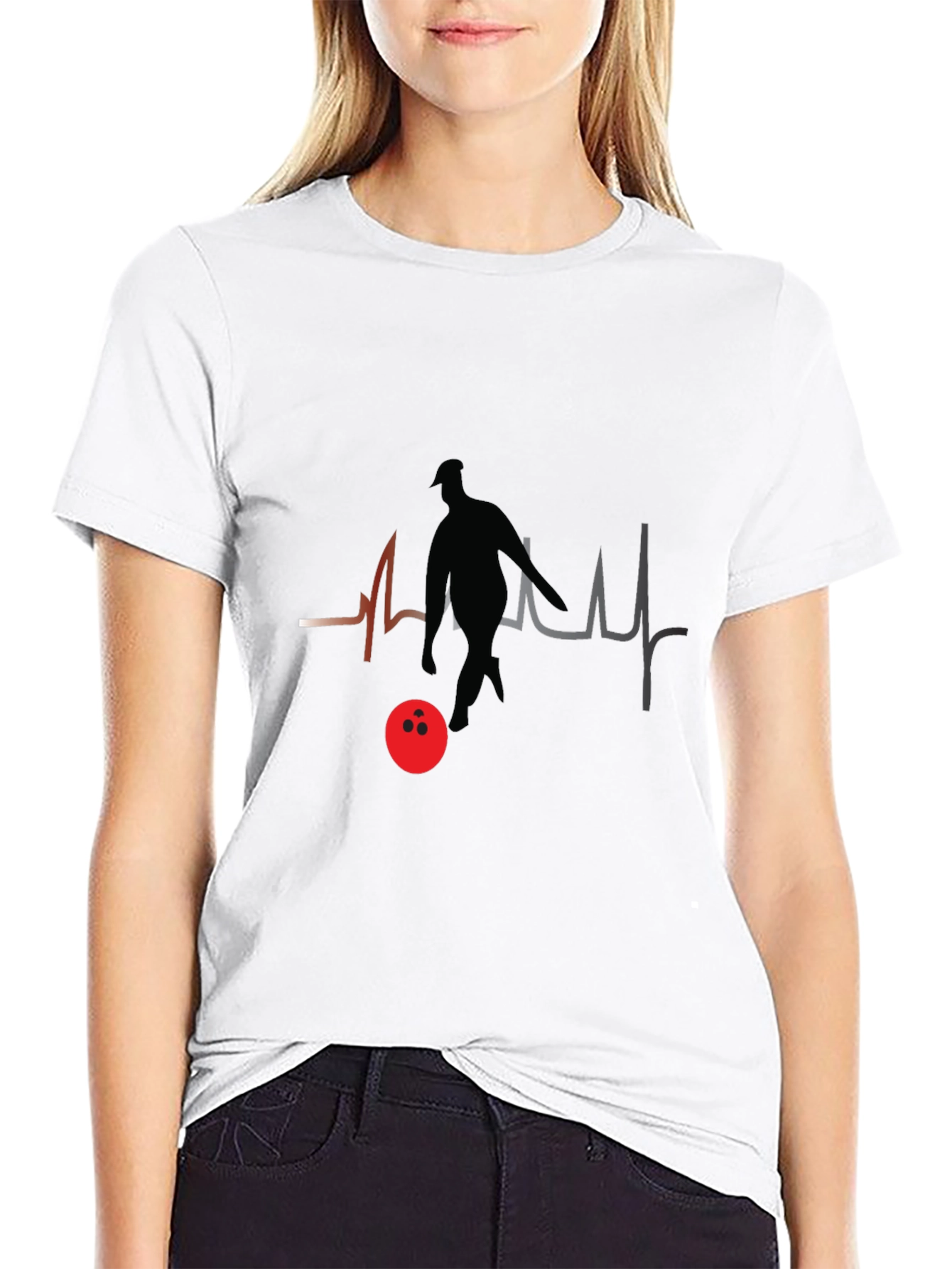 Bowling Heartbeat T-Shirt - Strike Life!