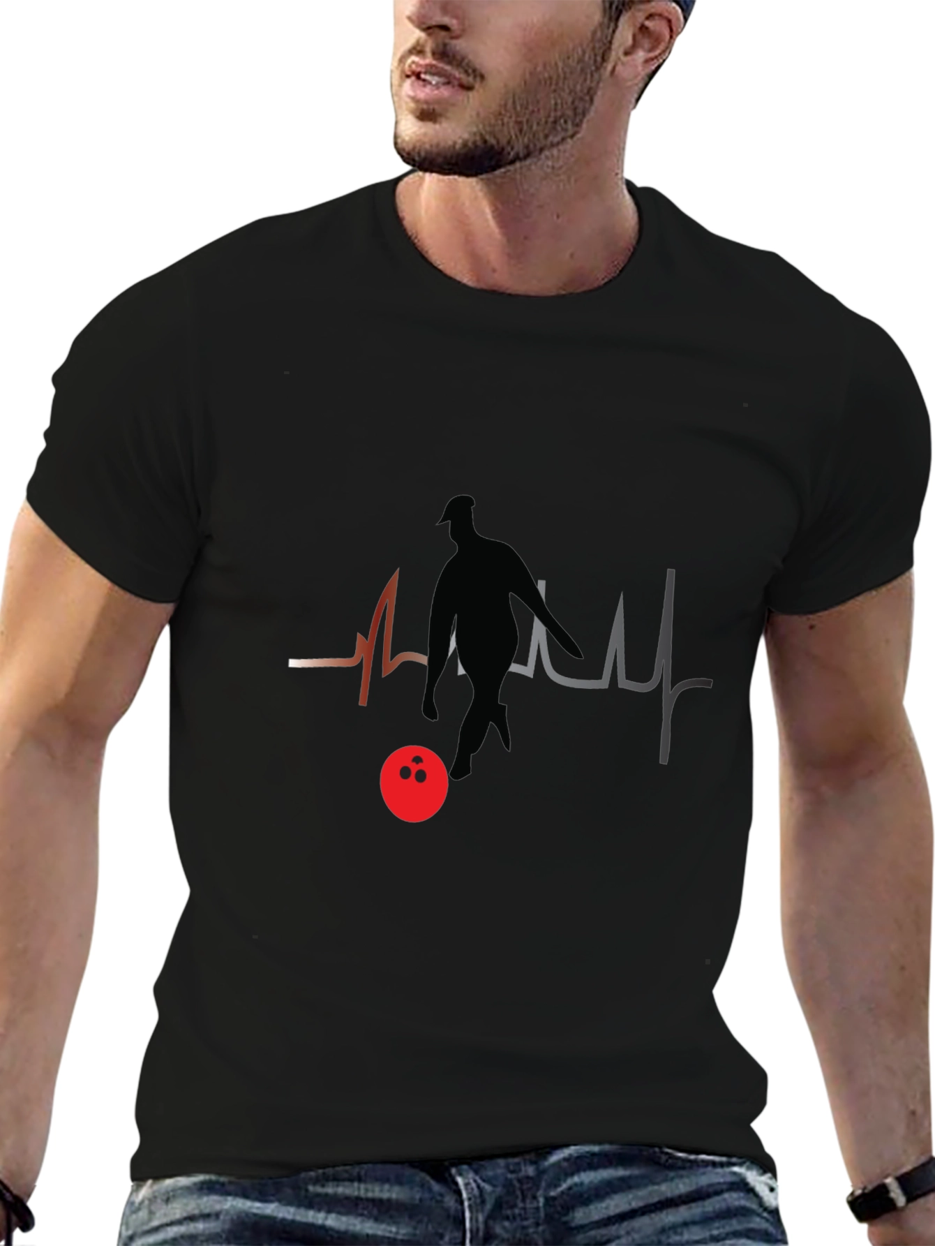Bowling Heartbeat T-Shirt - Strike Life!