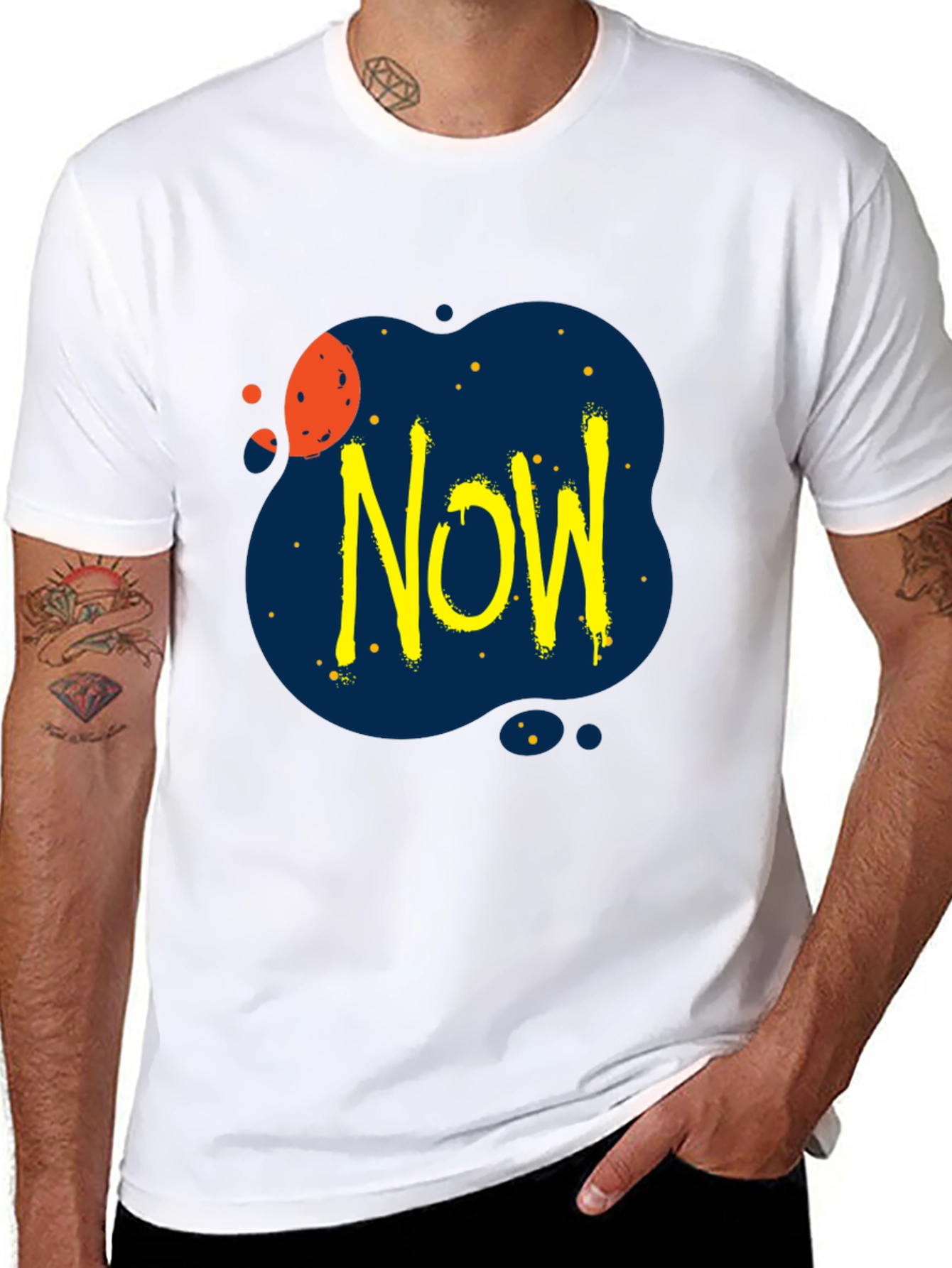 Edgy Now Graphic Black T-Shirt