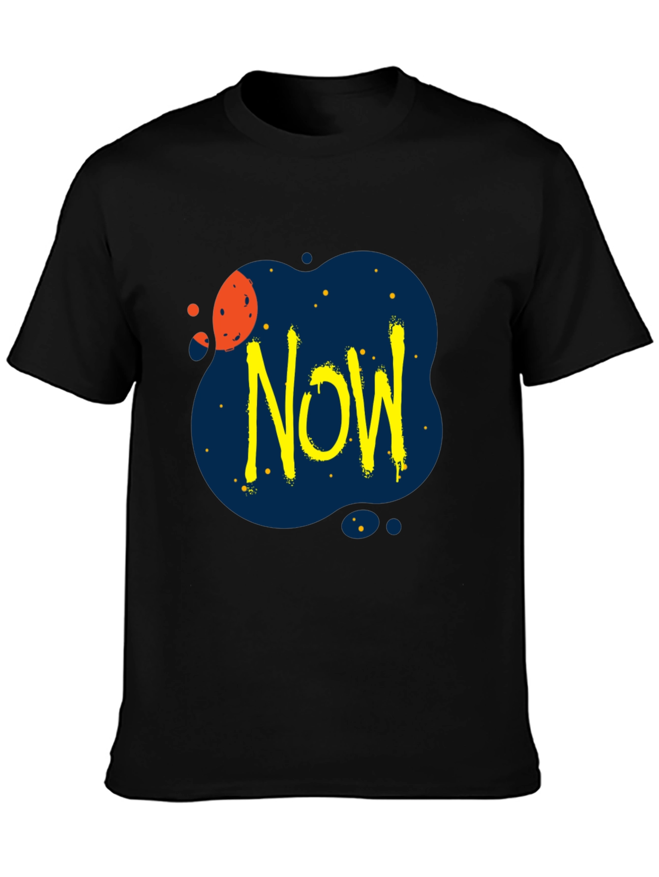 Edgy Now Graphic Black T-Shirt