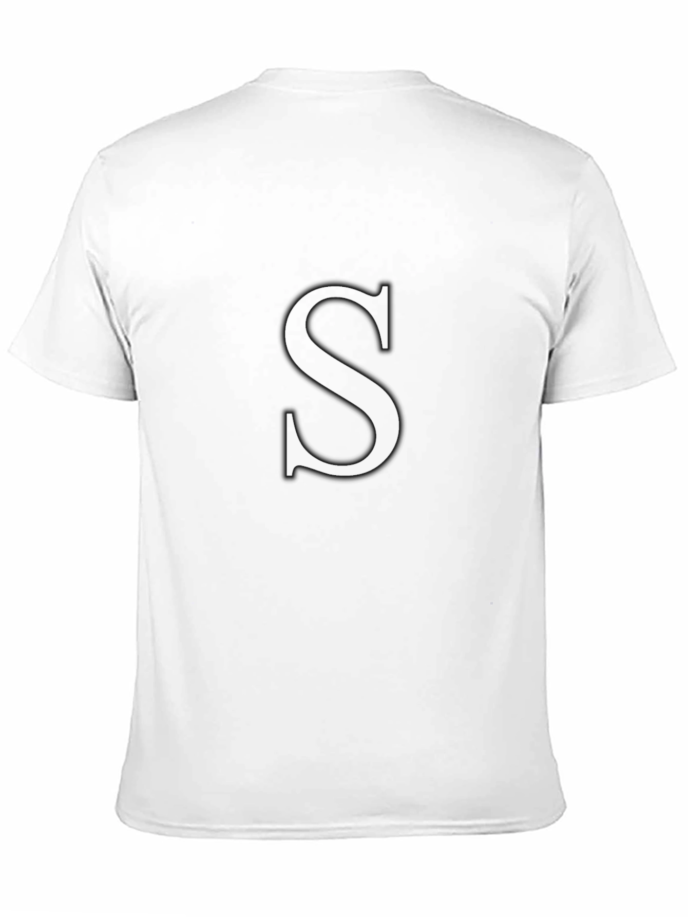Black T-Shirt with Embossed S Design