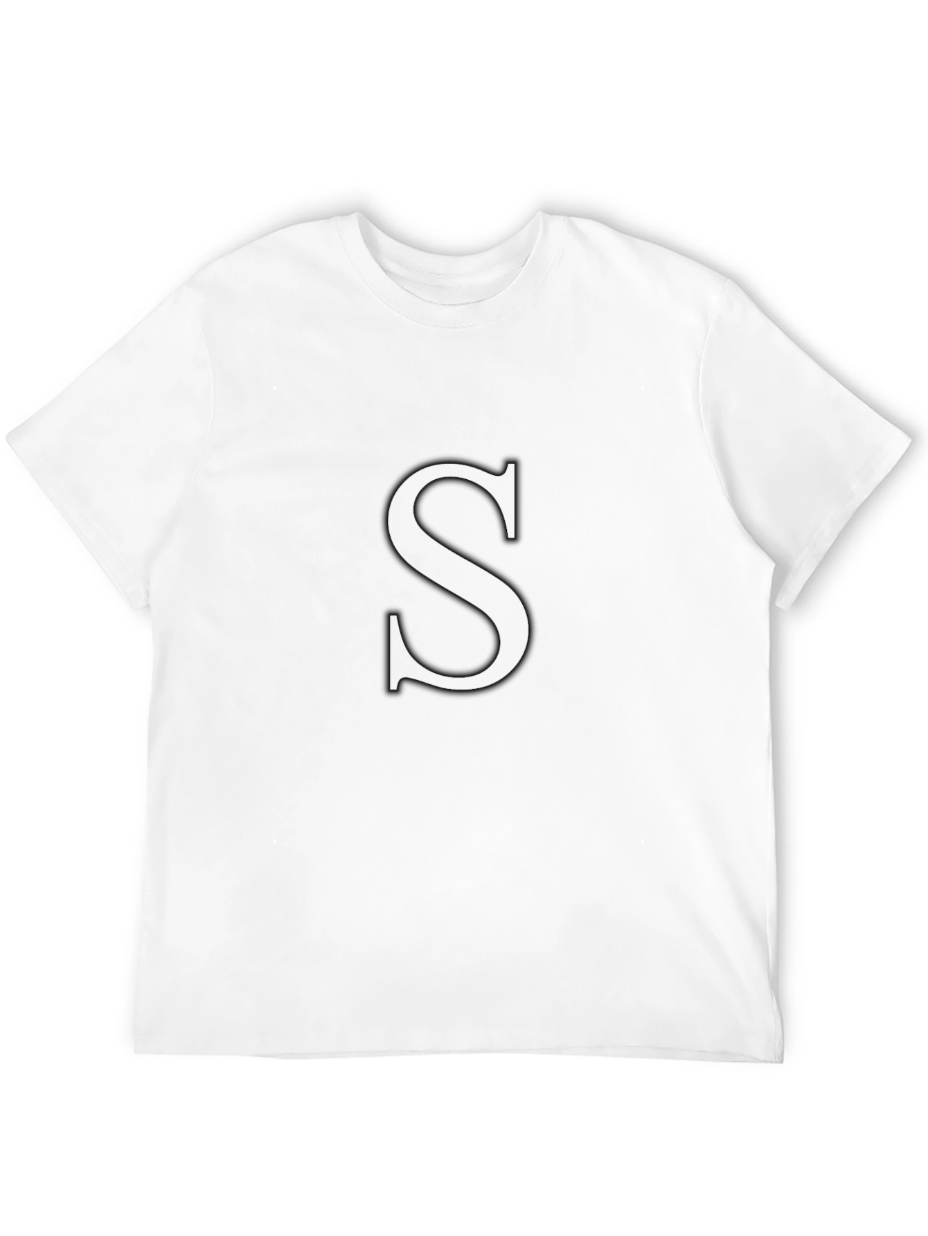 Black T-Shirt with Embossed S Design