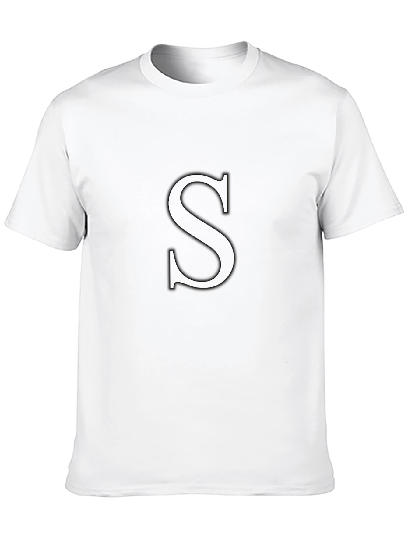 Black T-Shirt with Embossed S Design