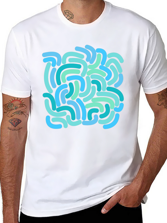 Abstract Worms Black T-Shirt