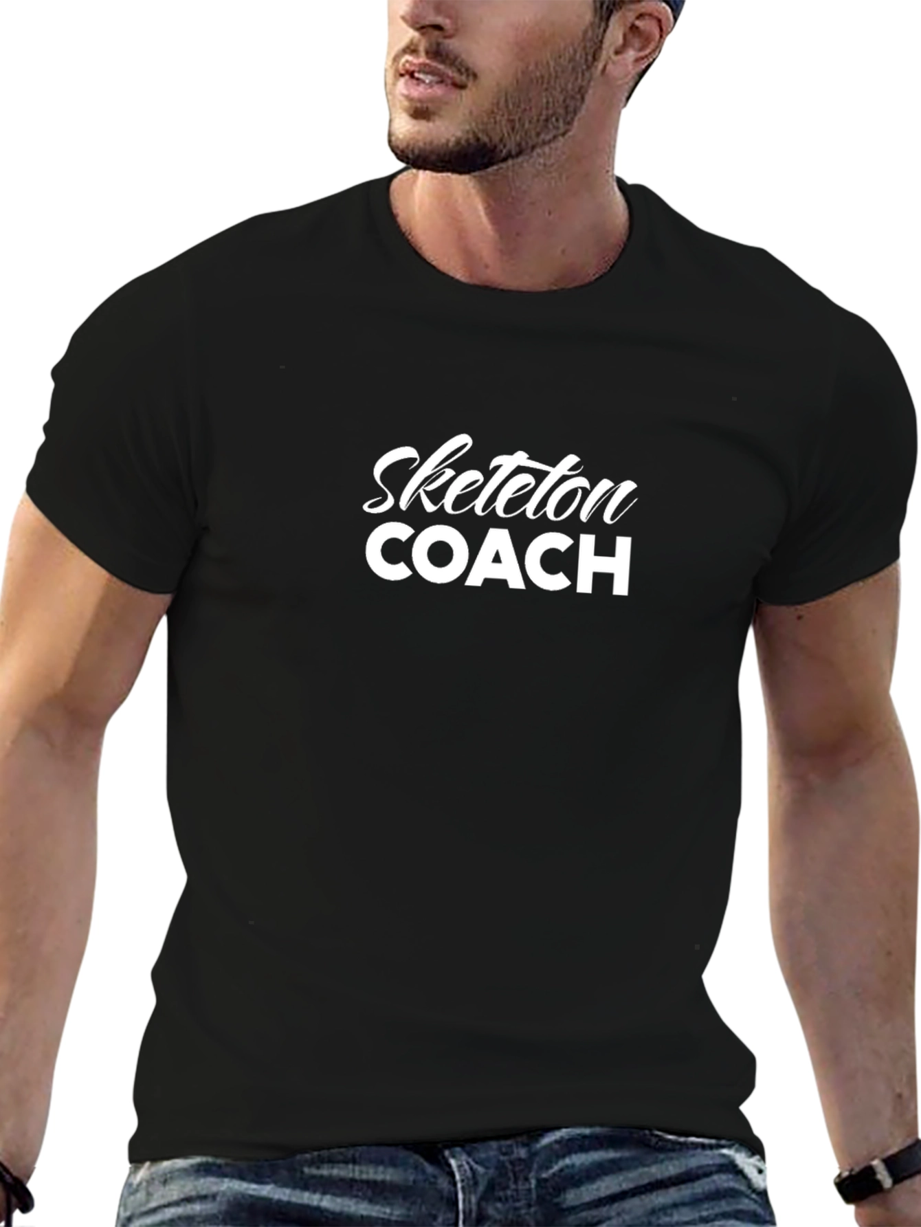Skeleton Coach Black T-Shirt - Funny Halloween Tee