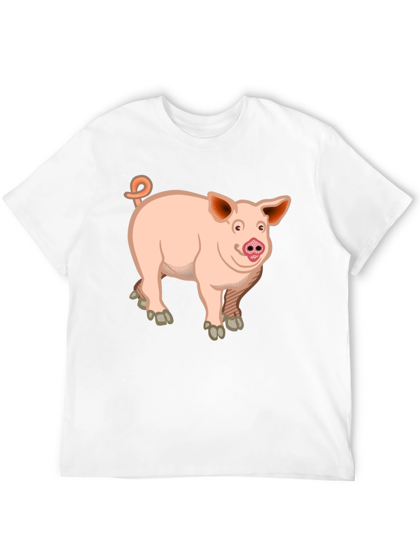 Pig Graphic T-Shirt - Unisex Black Cotton Tee