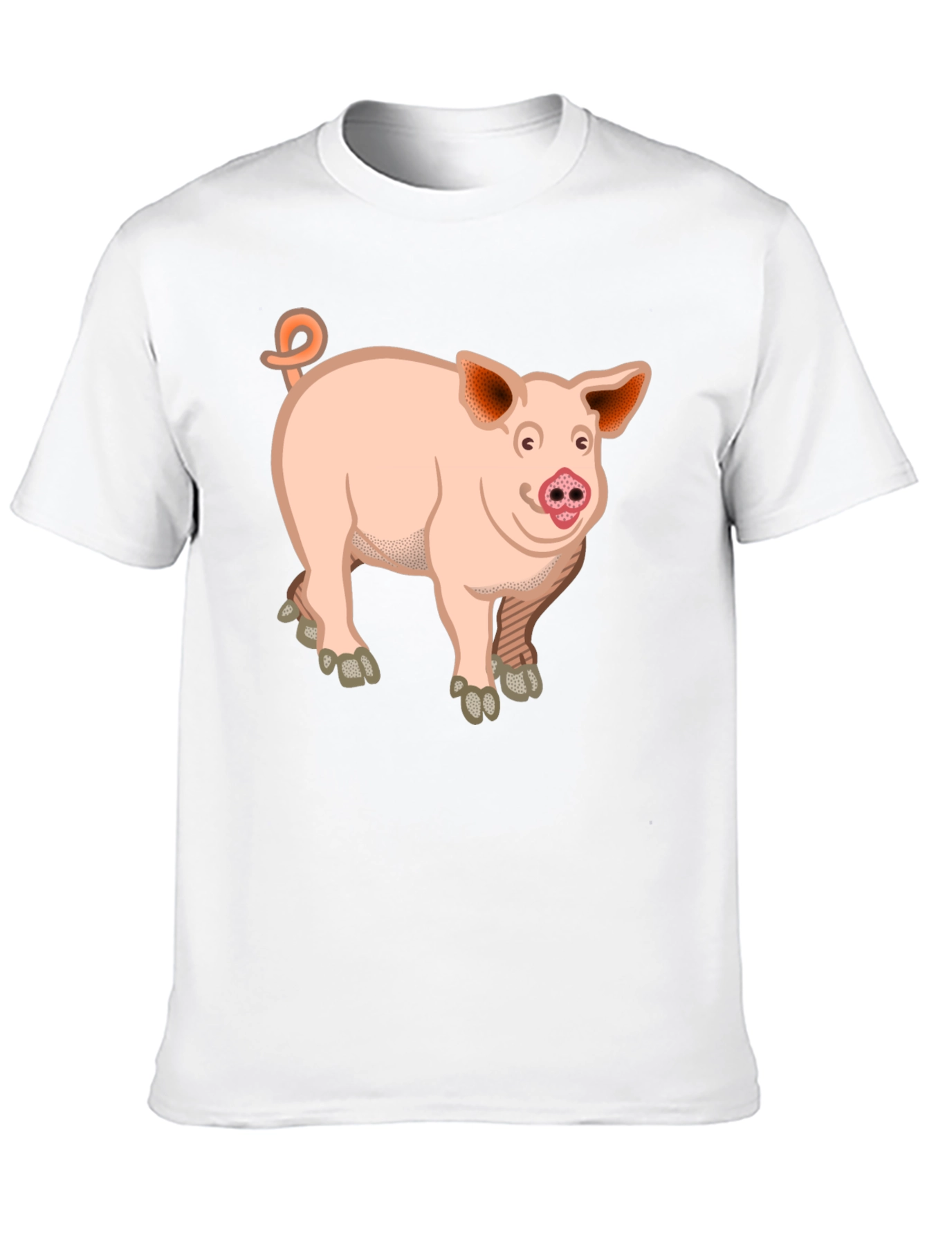Pig Graphic T-Shirt - Unisex Black Cotton Tee