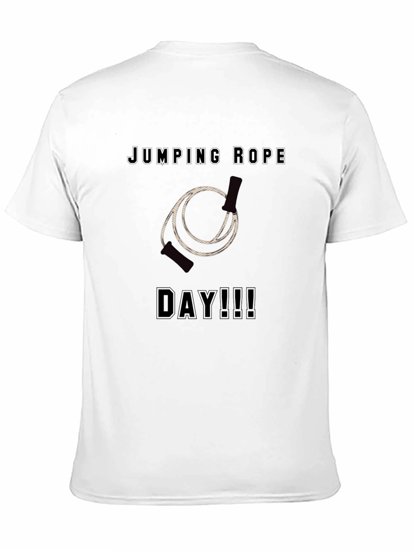 Jumping Rope Day T-Shirt - Black Graphic Tee
