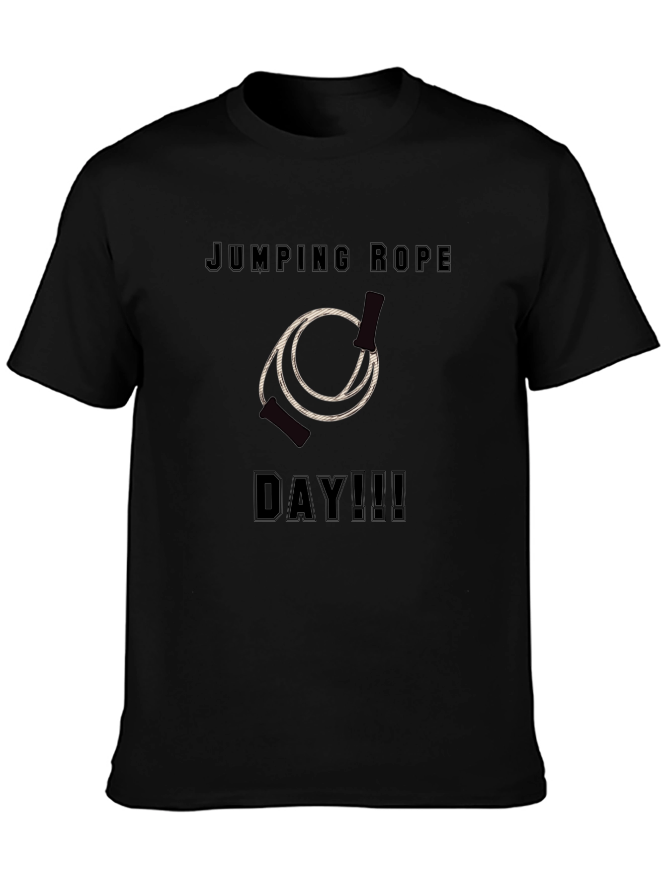 Jumping Rope Day T-Shirt - Black Graphic Tee