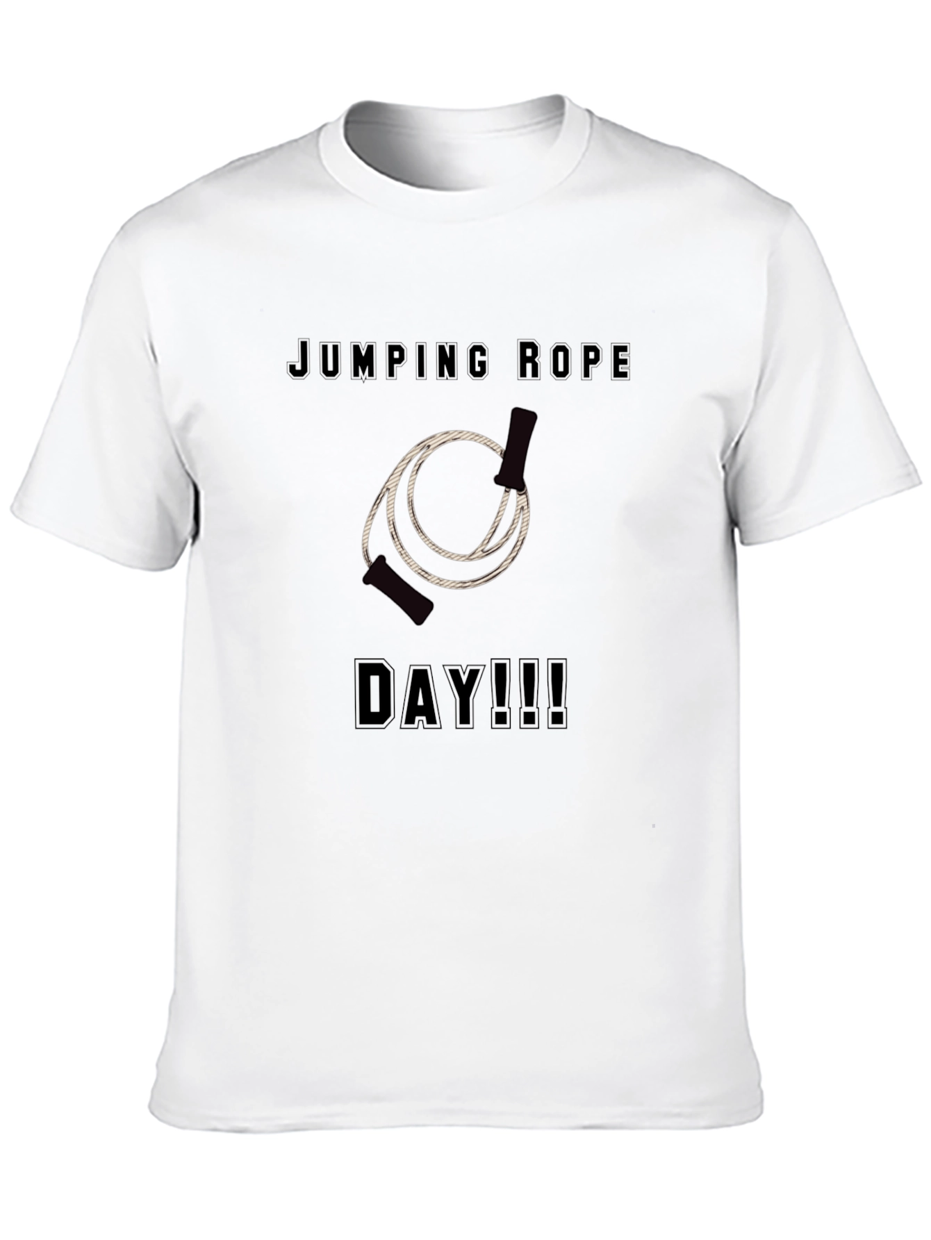 Jumping Rope Day T-Shirt - Black Graphic Tee