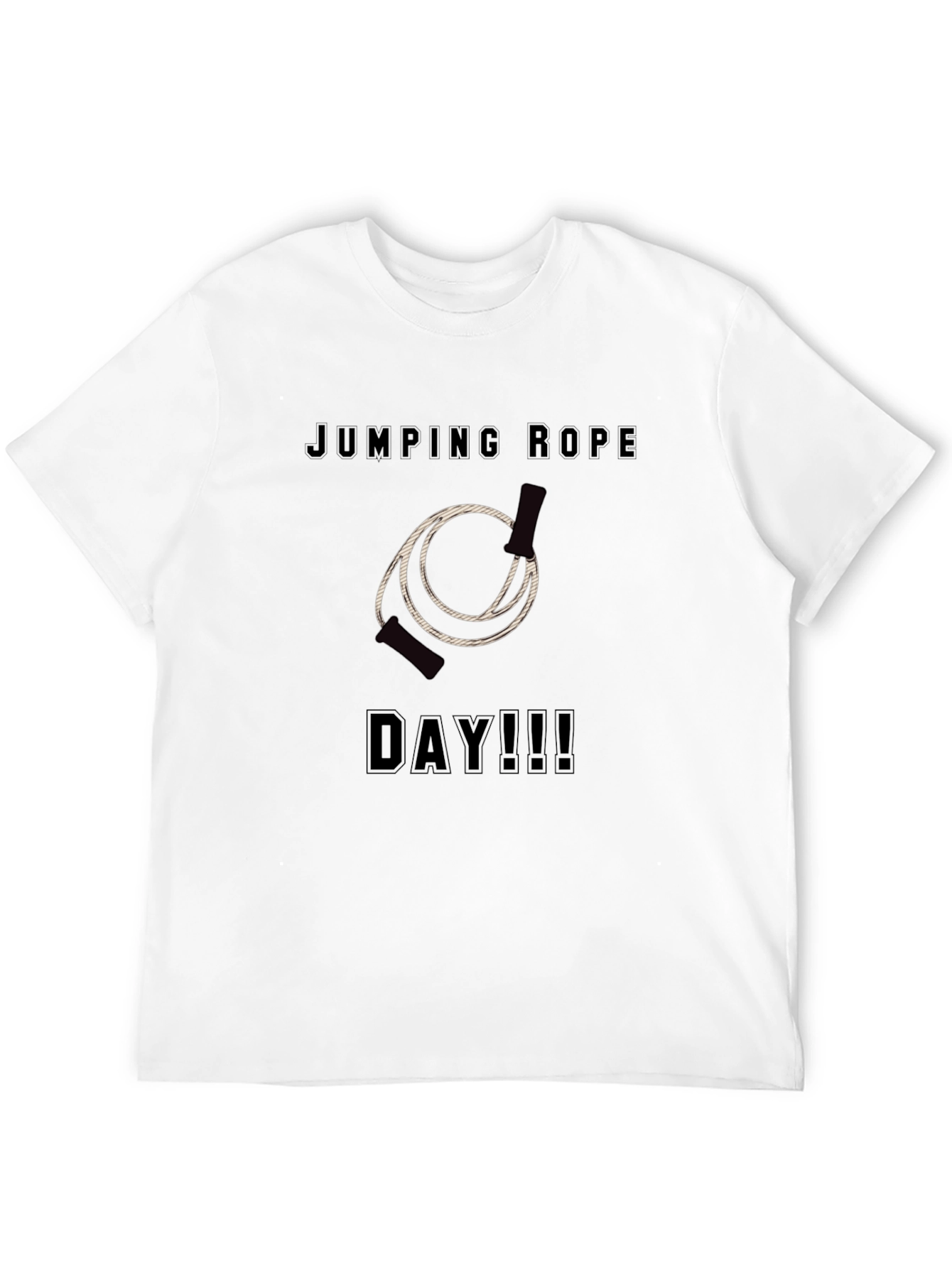 Jumping Rope Day T-Shirt - Black Graphic Tee