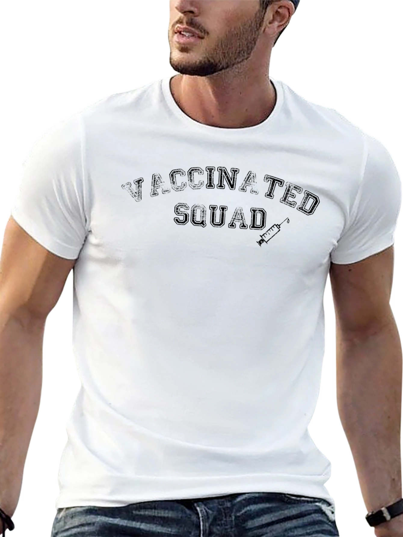 Vaccinated Squad T-Shirt - Classic Crew Neck Tee