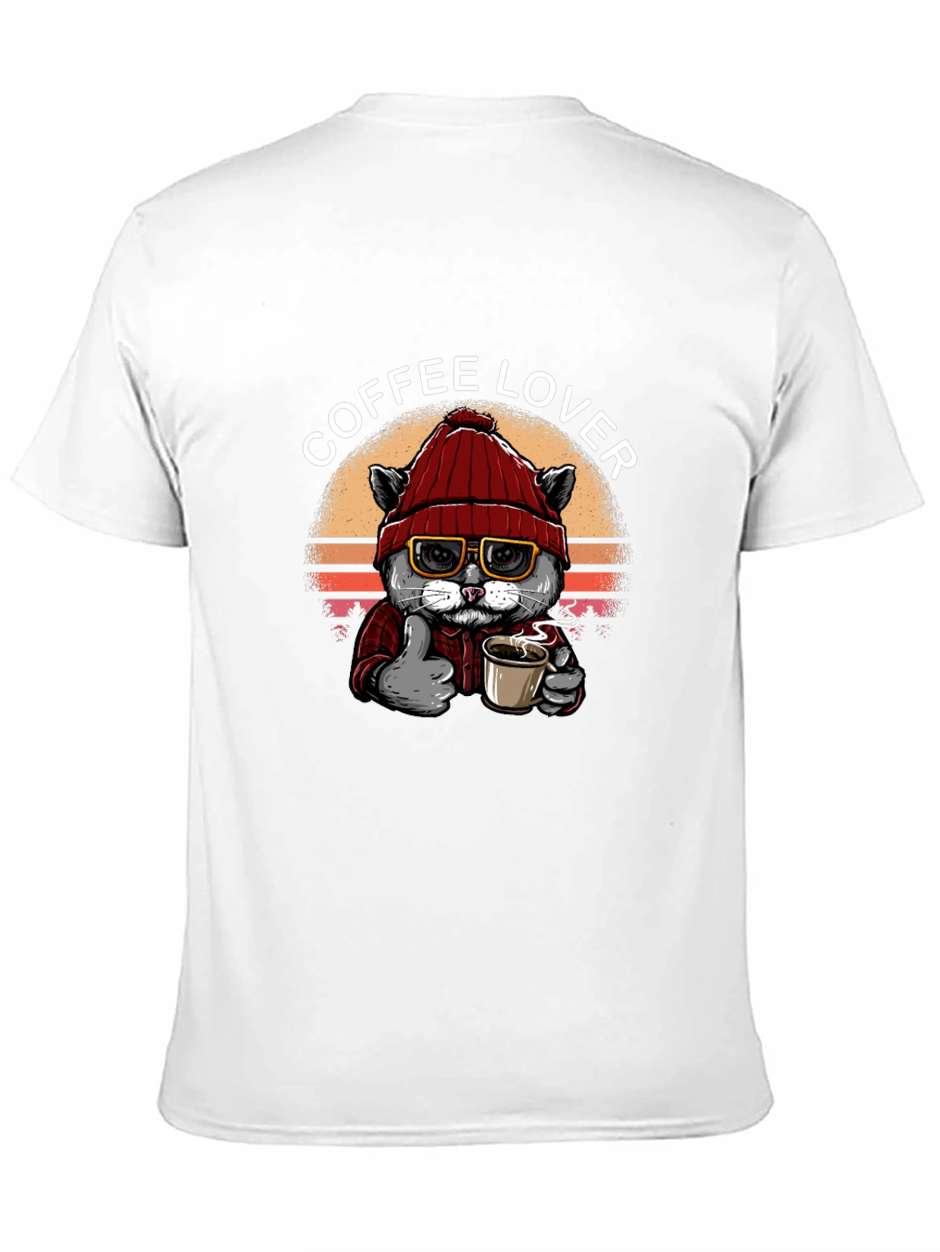 Coffee Lover Cat Graphic Tee