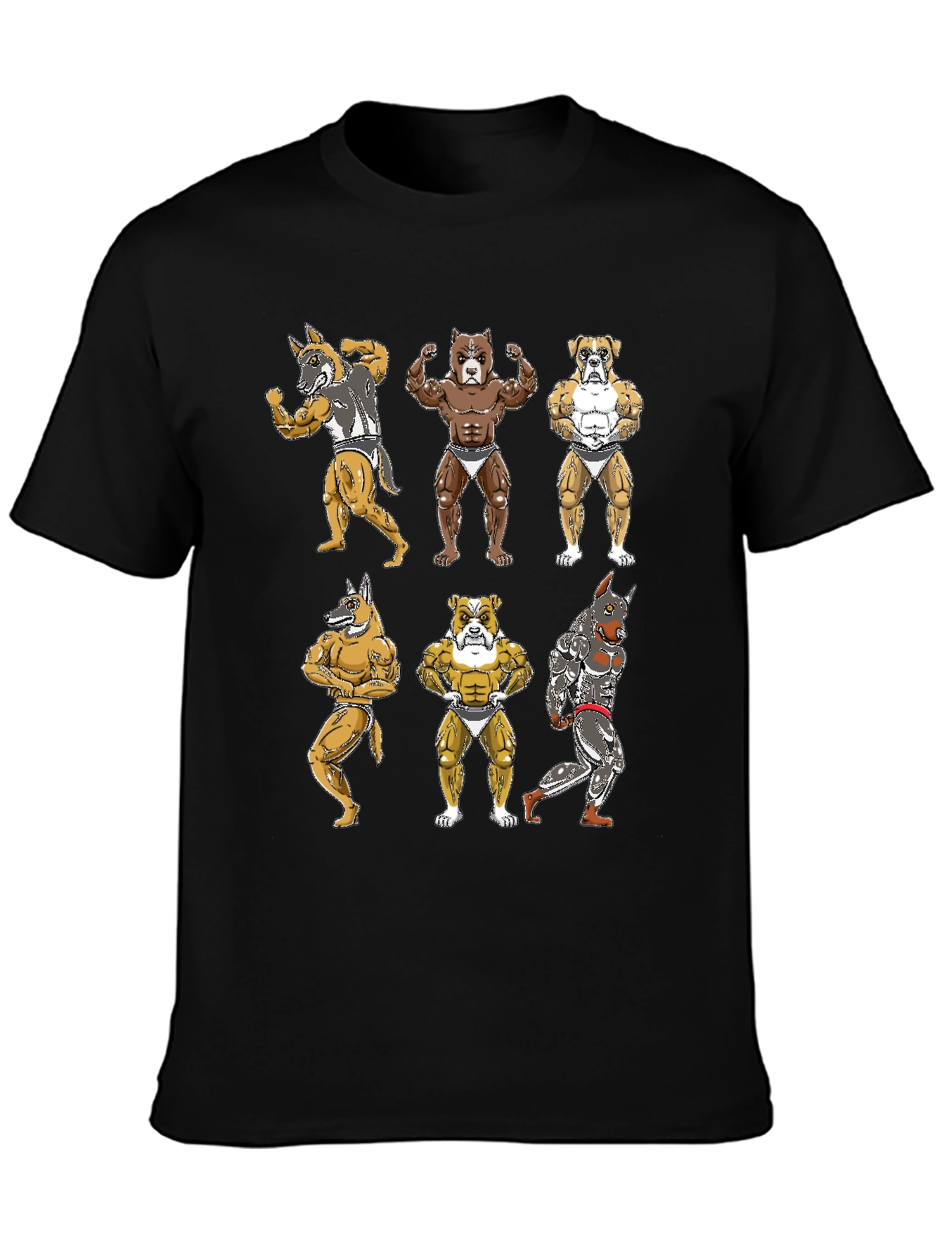 Dog Bodybuilder Graphic T-Shirt