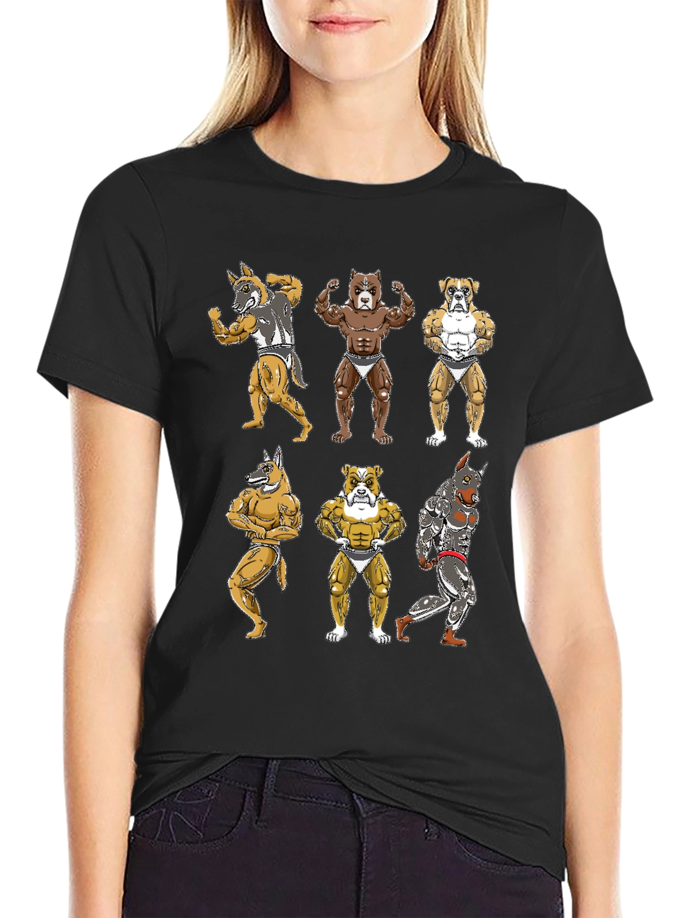 Dog Bodybuilder Graphic T-Shirt