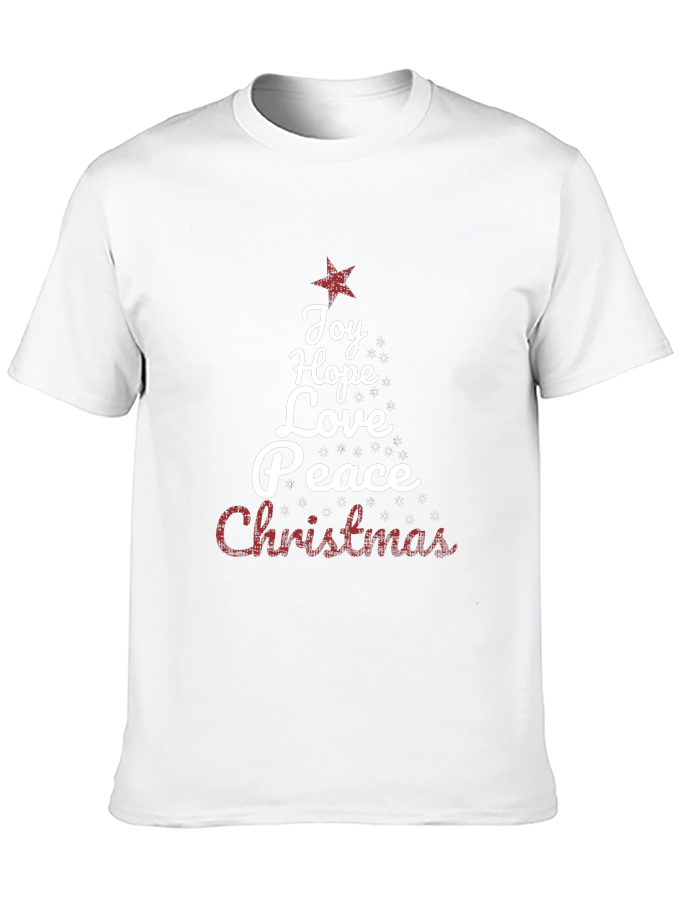 Christmas Word Tree Holiday Graphic Tee