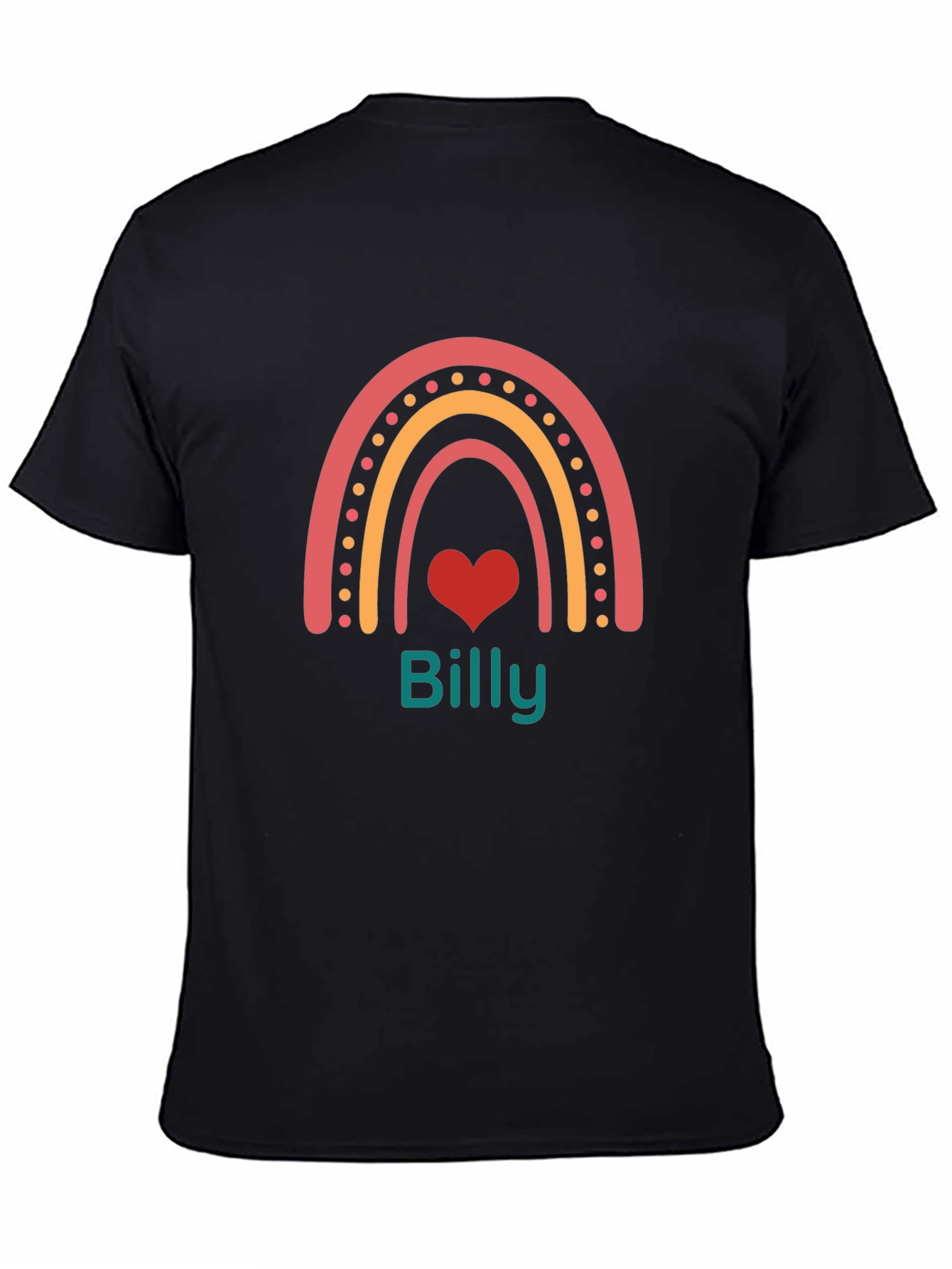 Rainbow Heart Personalized T-Shirt - Billy