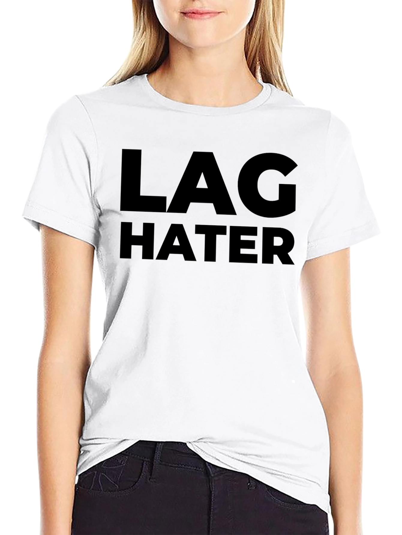 Lag Hater Black T-Shirt - Gamer Humor Tee