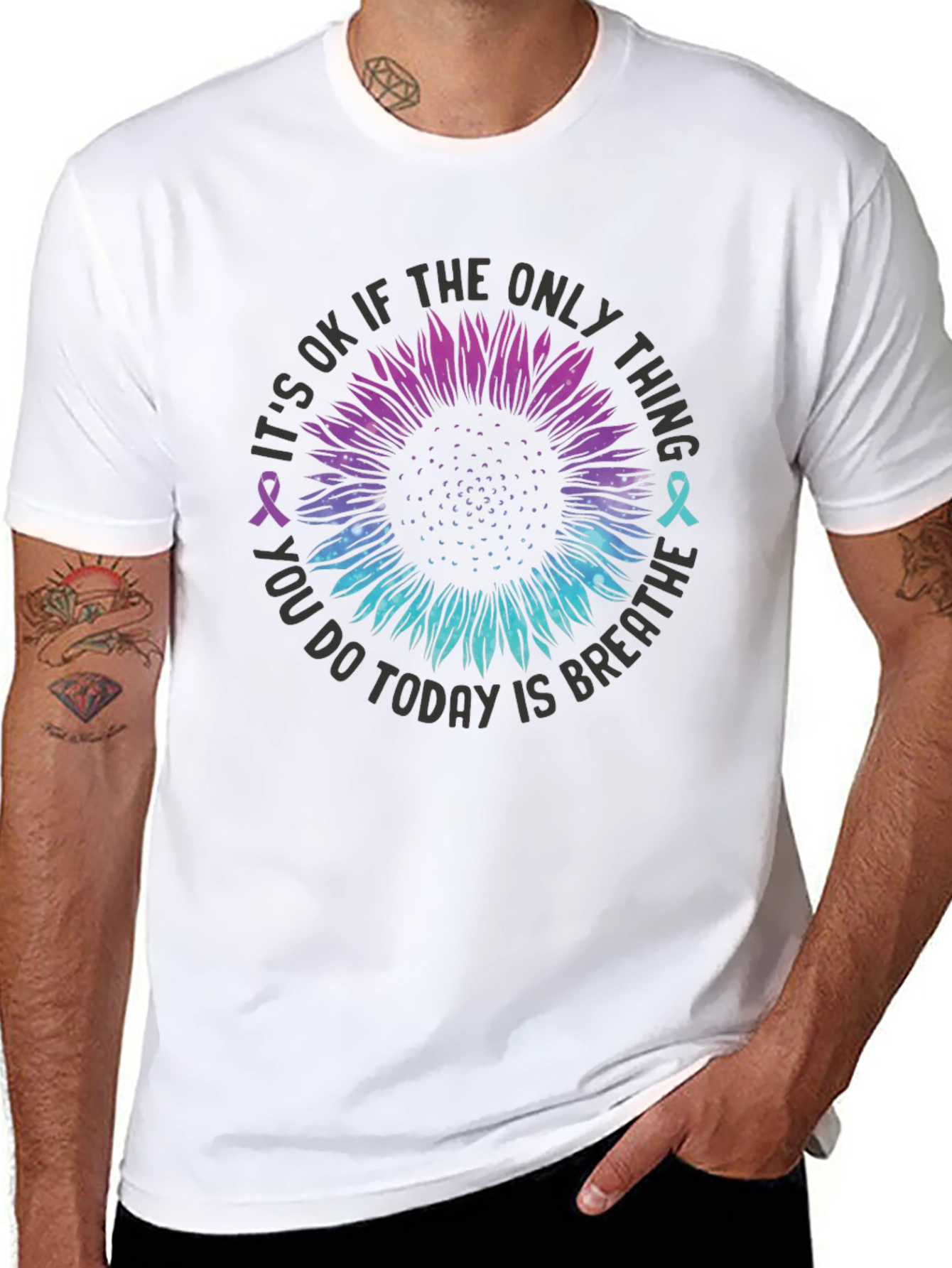 Breathe Sunflower Graphic Tee