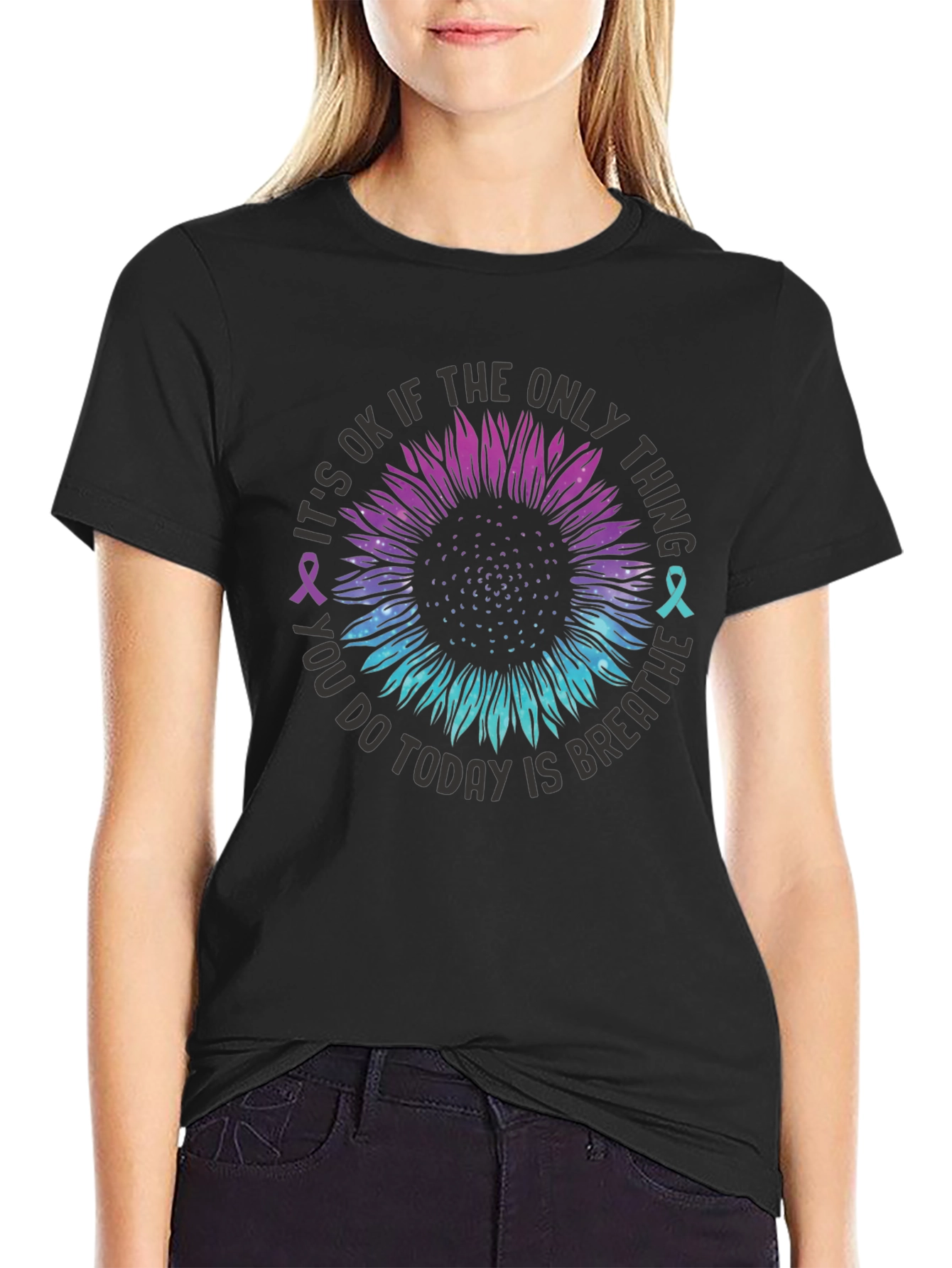 Breathe Sunflower Graphic Tee