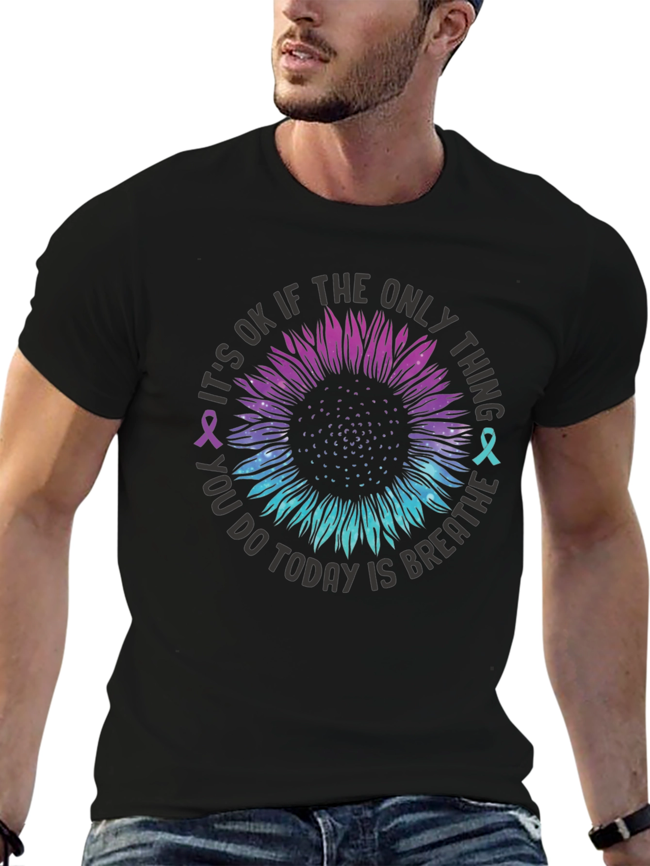 Breathe Sunflower Graphic Tee