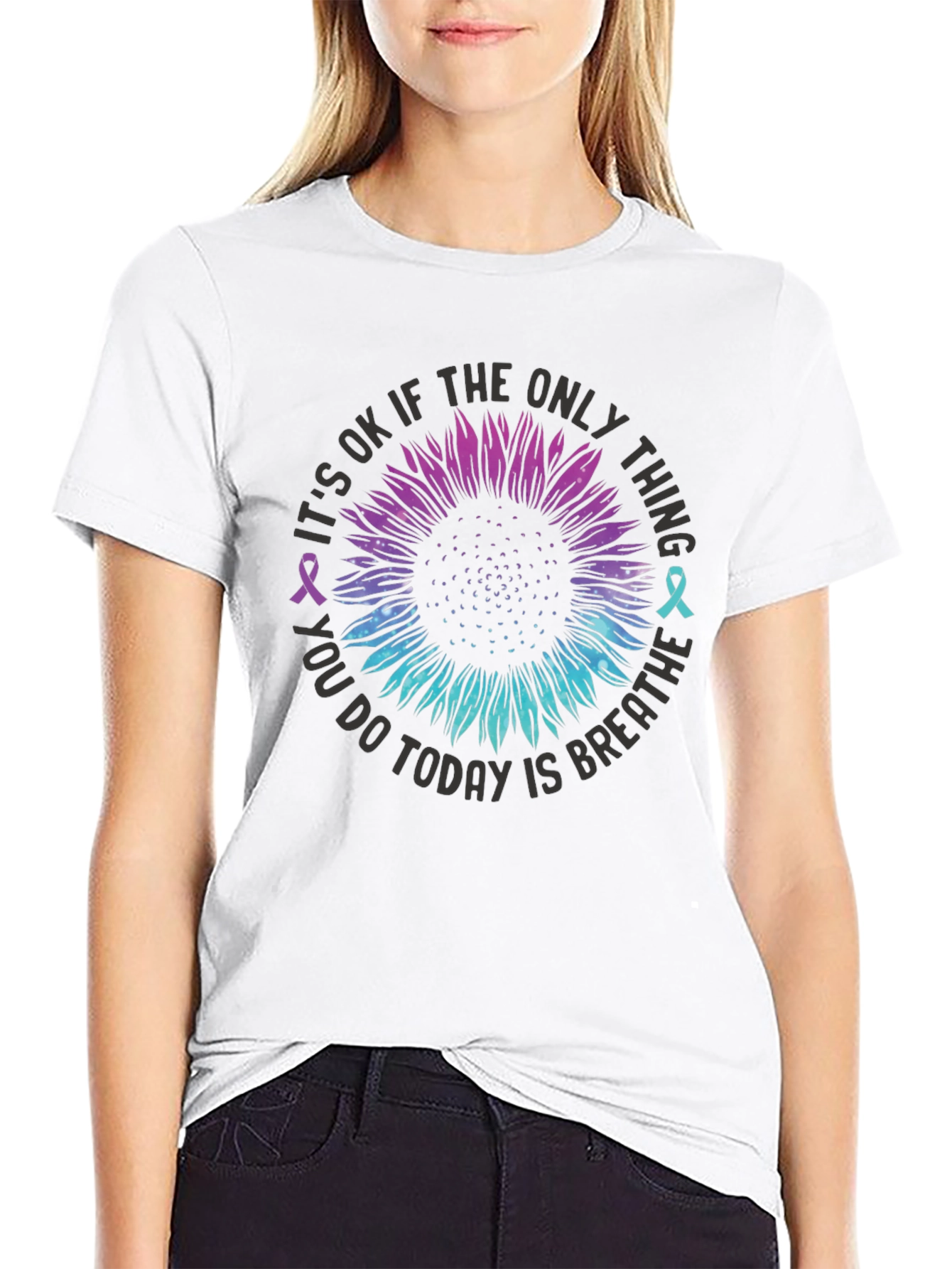 Breathe Sunflower Graphic Tee