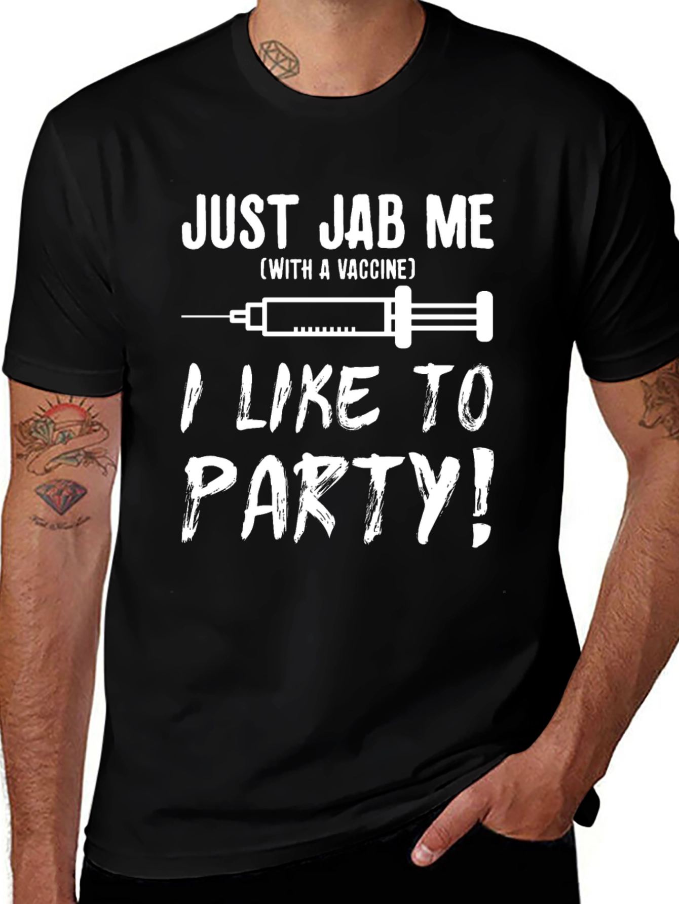 Just Jab Me Vaccine T-Shirt - Party Ready!